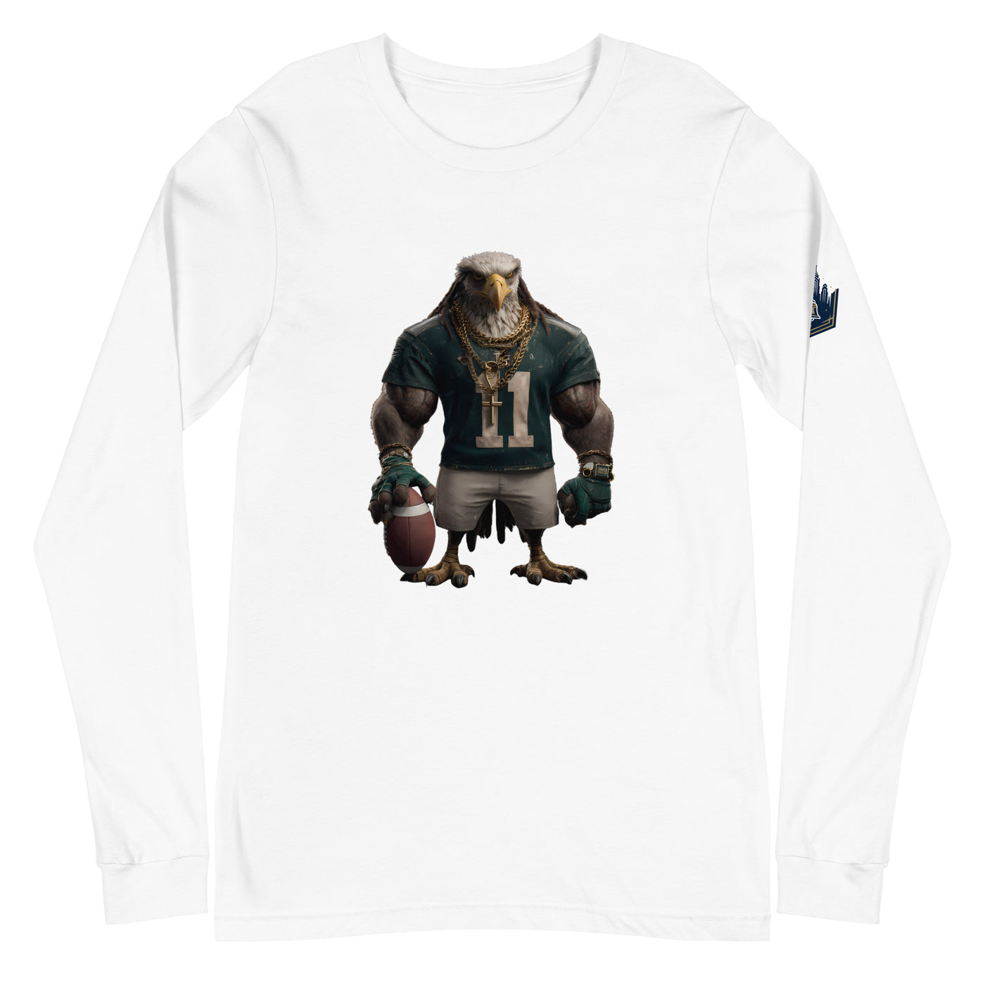 Eagle 8 W Unisex Long Sleeve Tee White