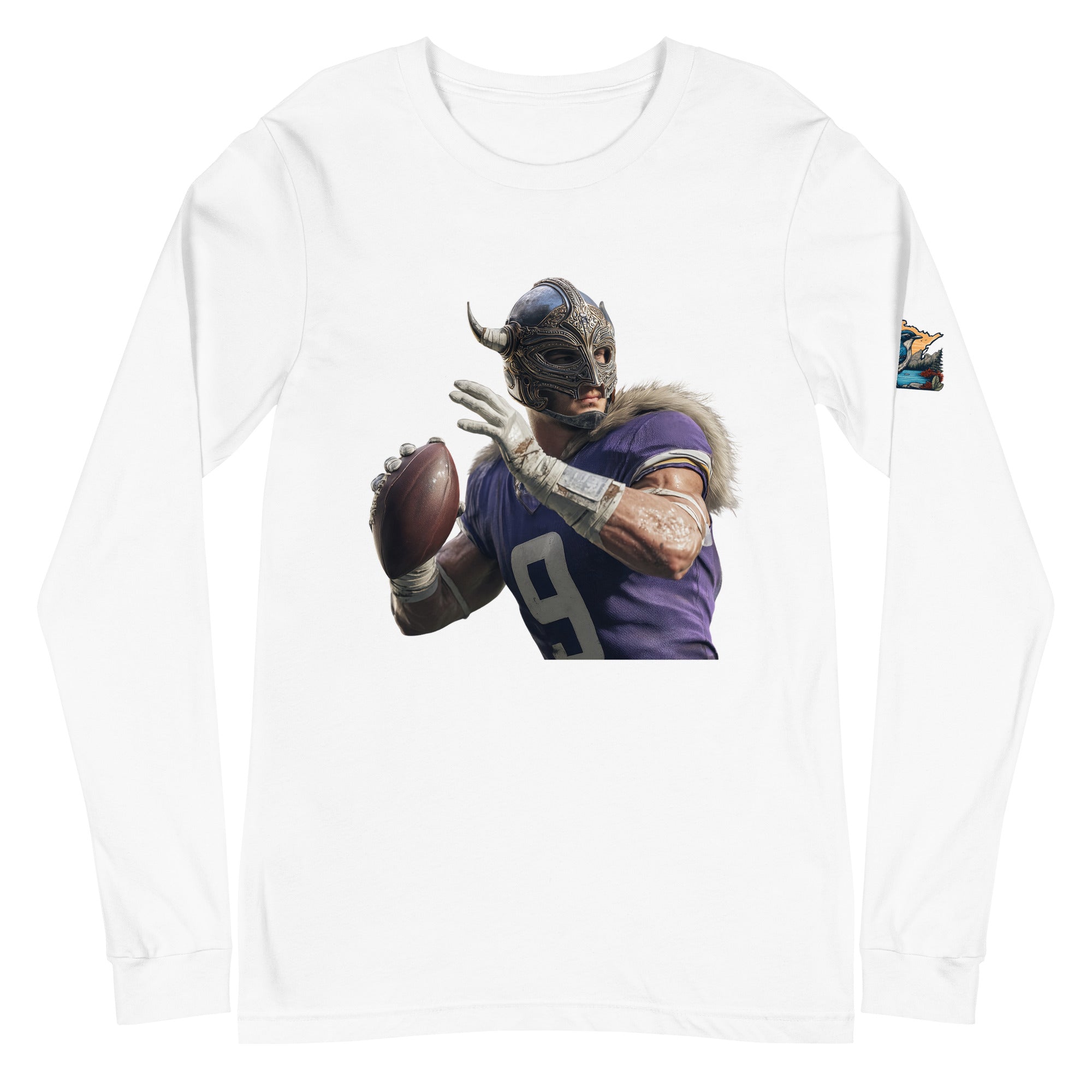 Viking 1 W Unisex Long Sleeve Tee White