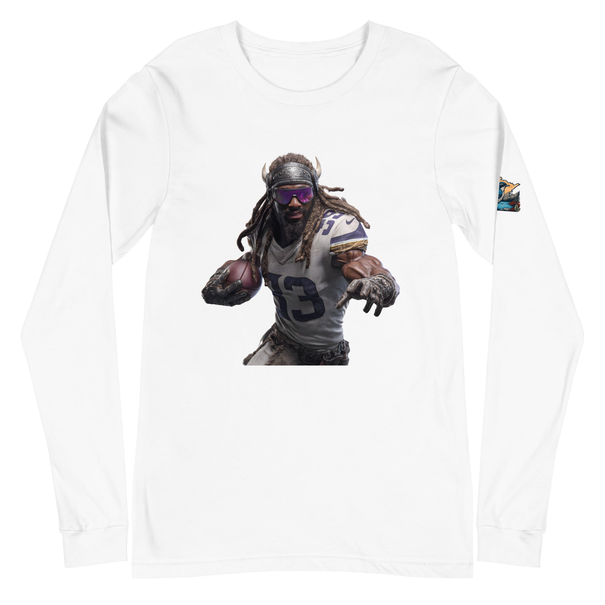 Viking 3 M Unisex Long Sleeve Tee White