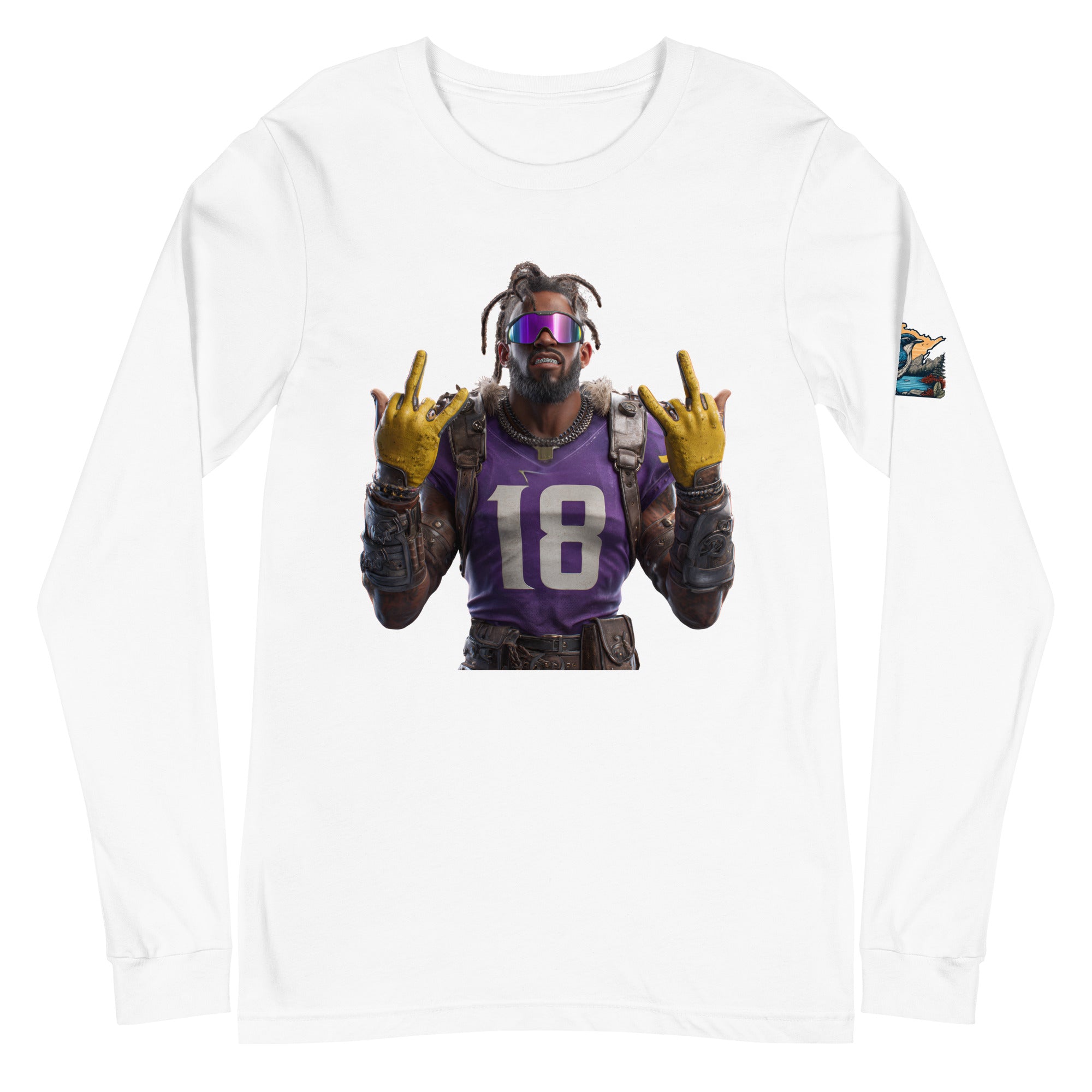 Viking 4 M Unisex Long Sleeve Tee White