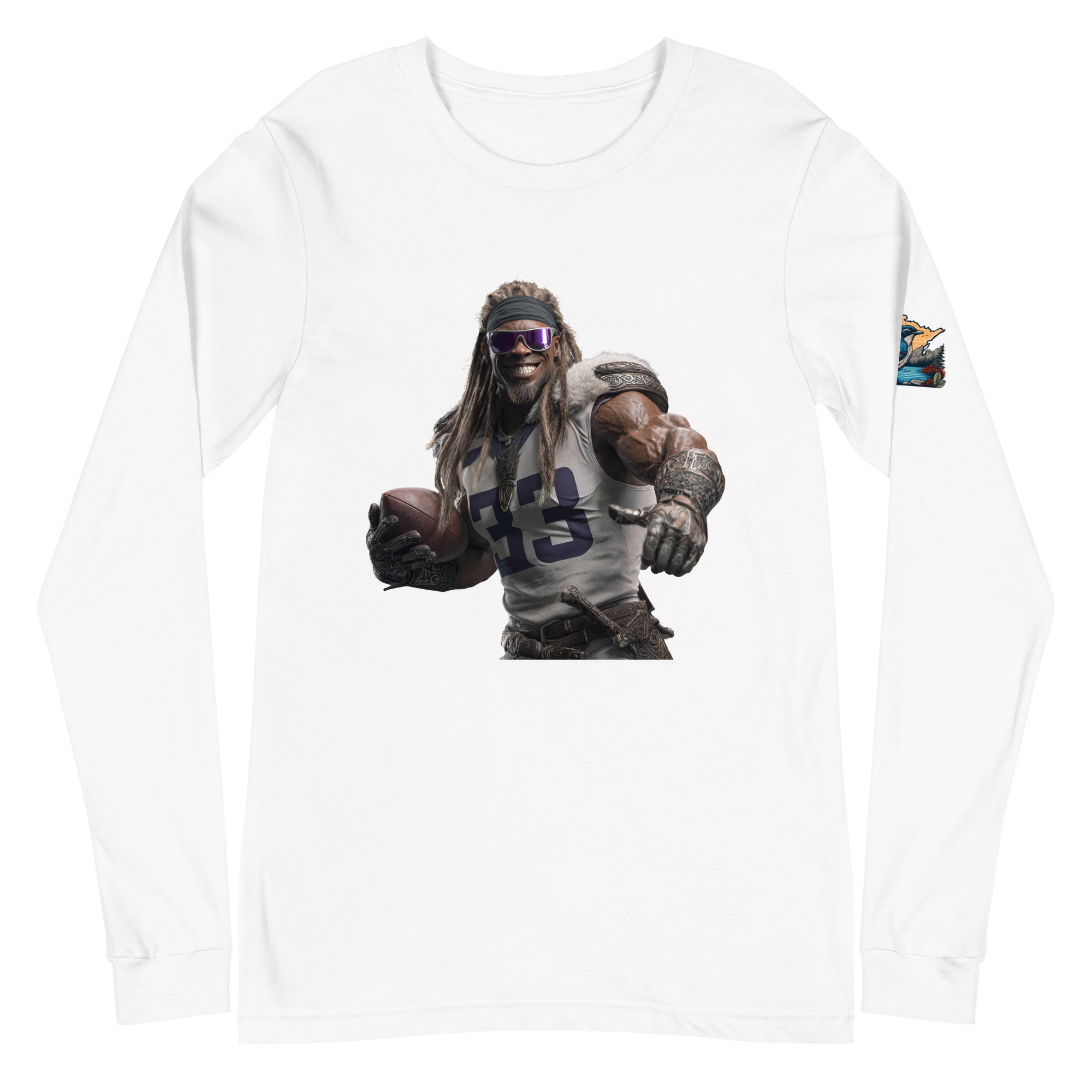 Viking 8 M Unisex Long Sleeve Tee White