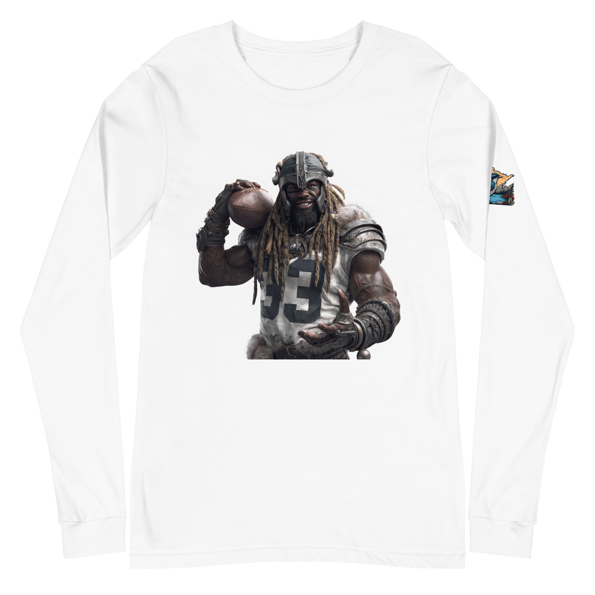 Viking 9 M Unisex Long Sleeve Tee White