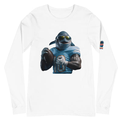 Dolphin 10 M Unisex Long Sleeve Tee White
