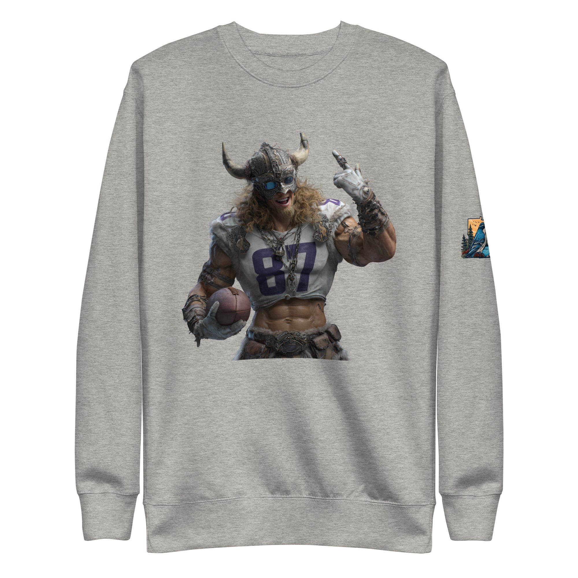 Viking 10 M Unisex Premium Sweatshirt Carbon Grey