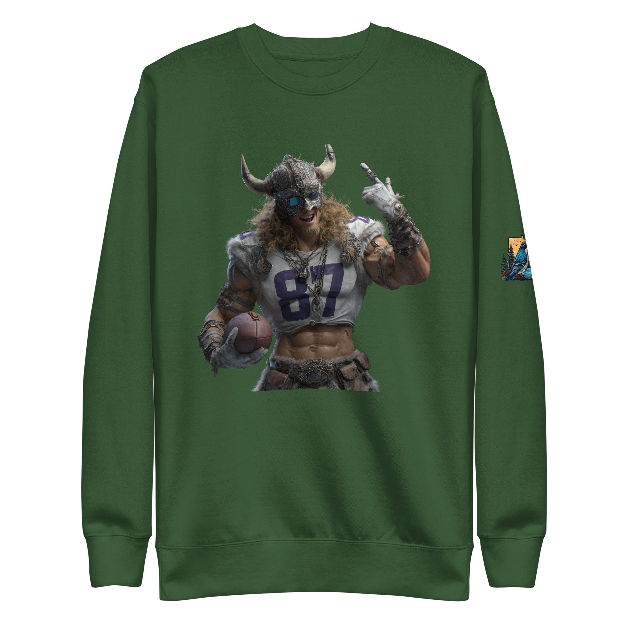 Viking 10 M Unisex Premium Sweatshirt Forest Green