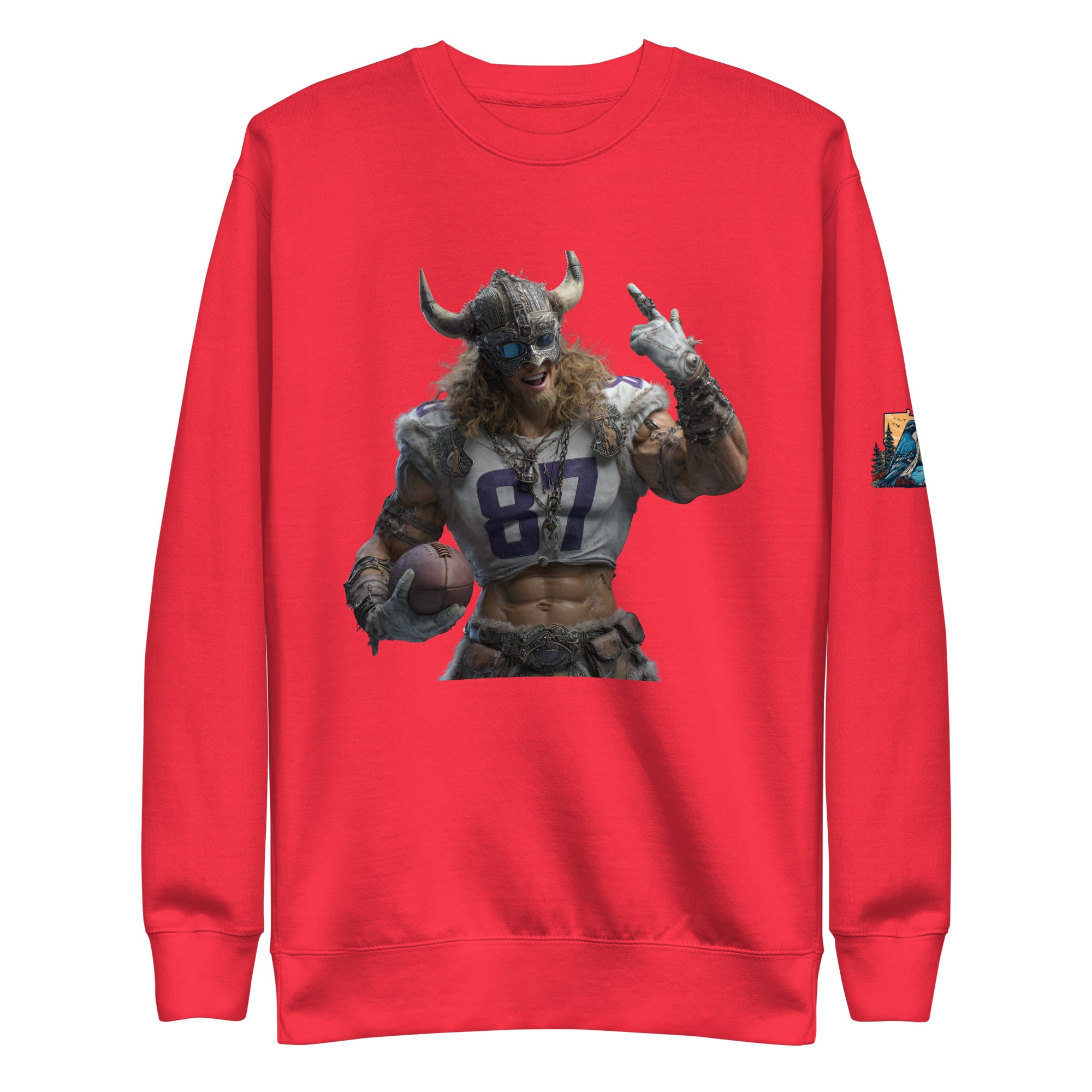 Viking 10 M Unisex Premium Sweatshirt Team Red