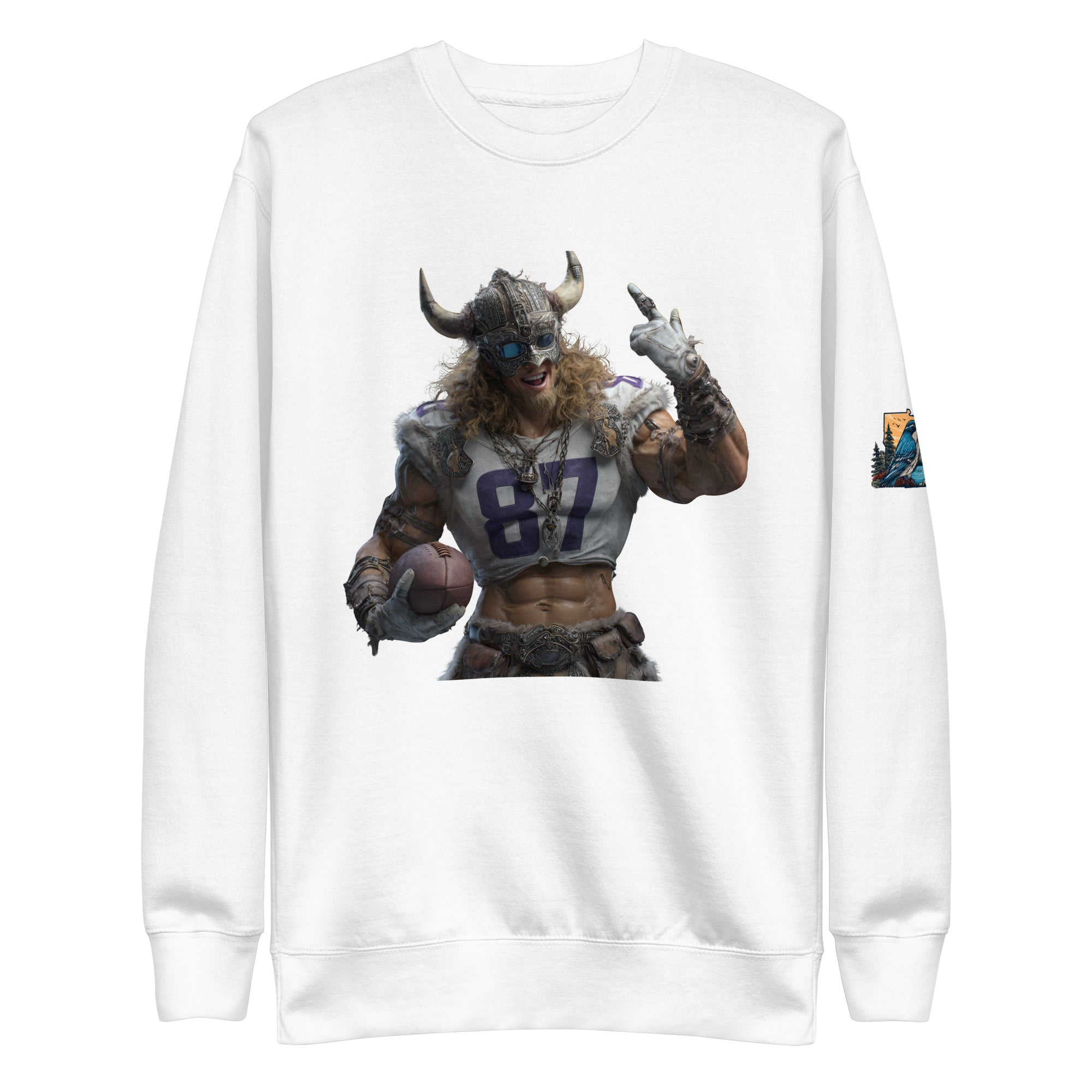 Viking 10 M Unisex Premium Sweatshirt White
