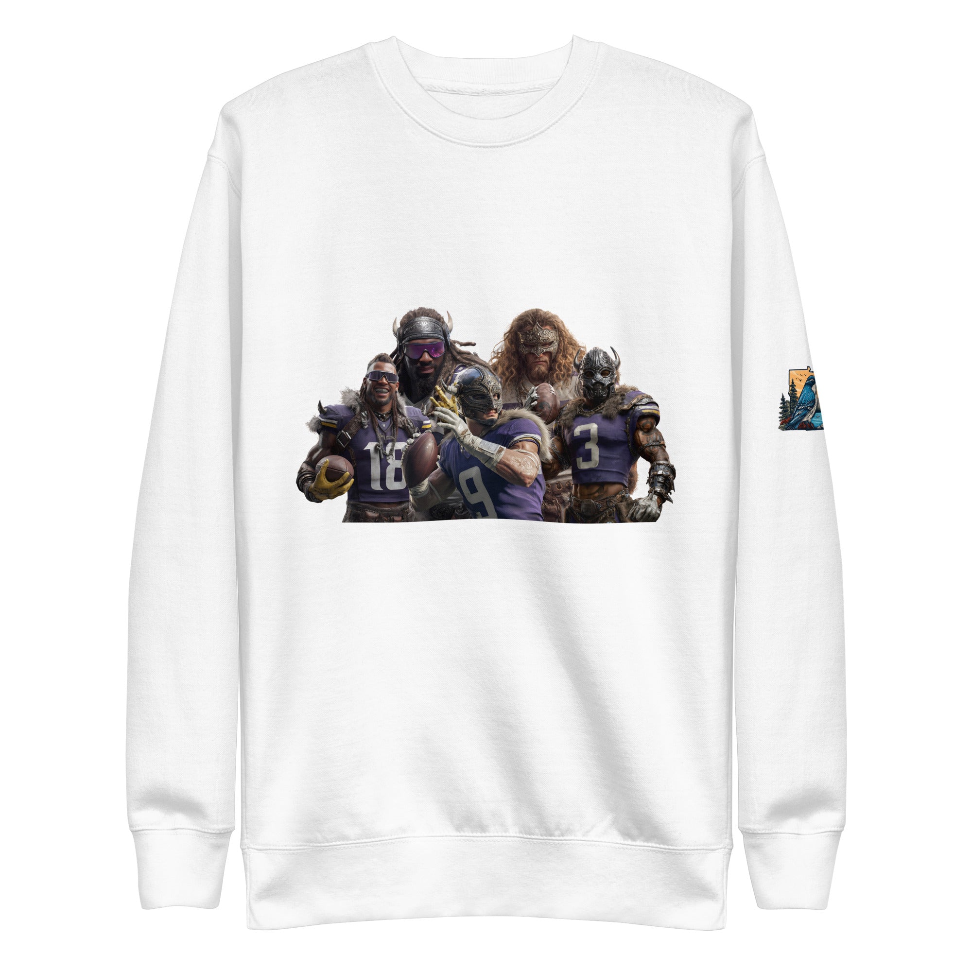 Viking 11 M Unisex Premium Sweatshirt White