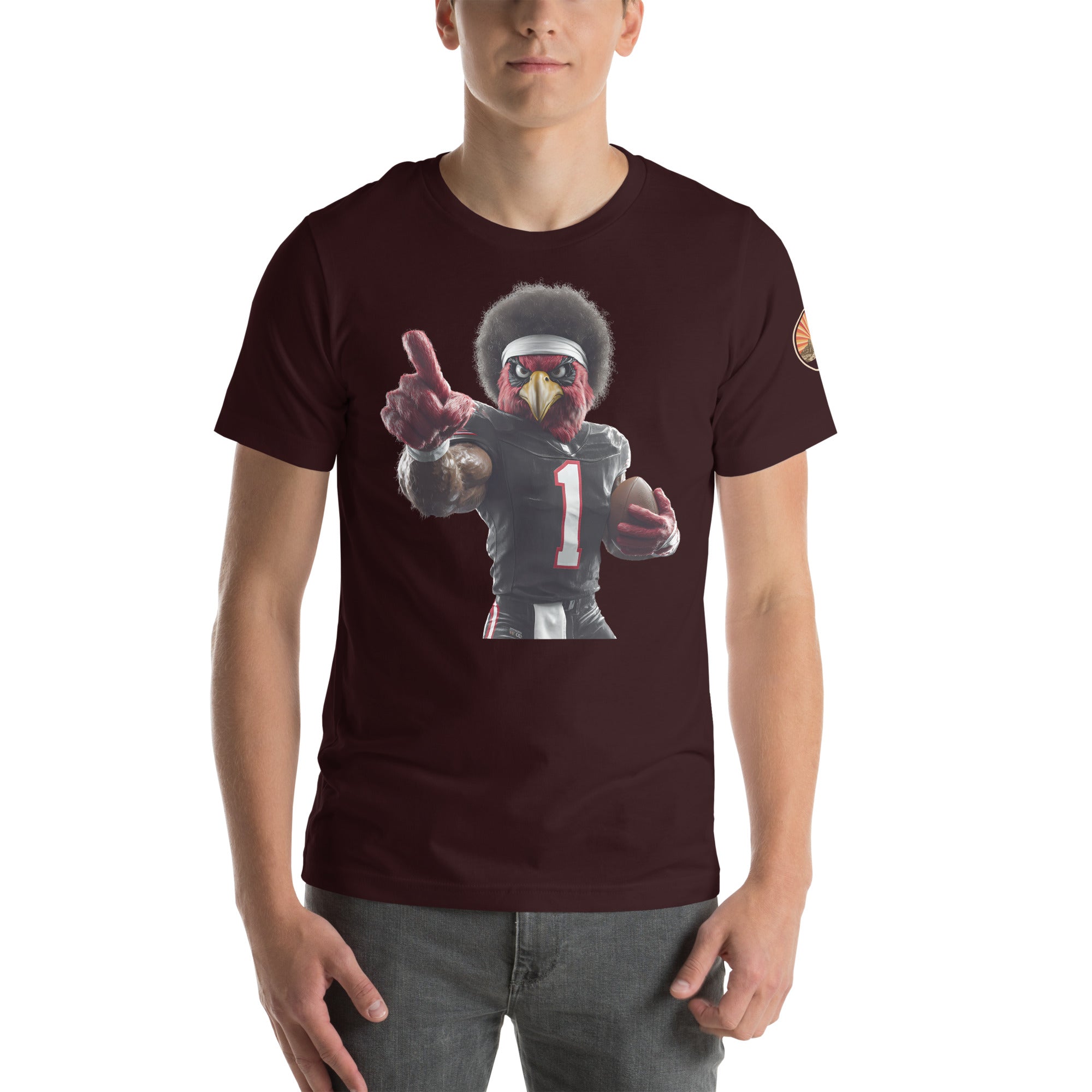 Cardinal 6 Men Unisex t-shirt Oxblood Black