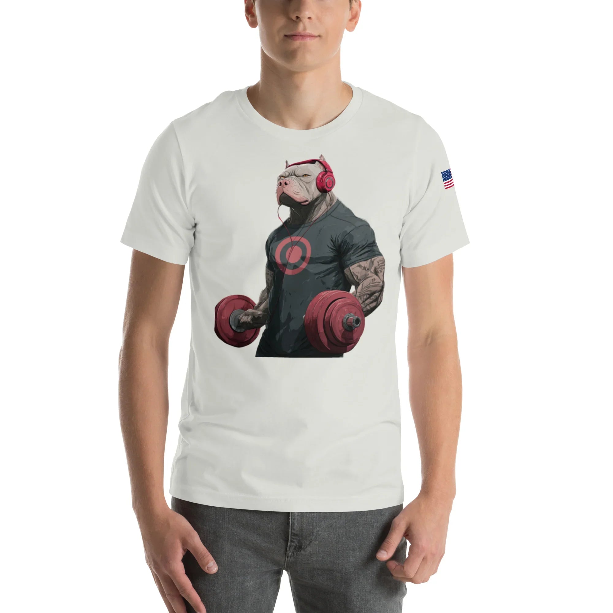 Pitbull Unisex t-shirt Silver