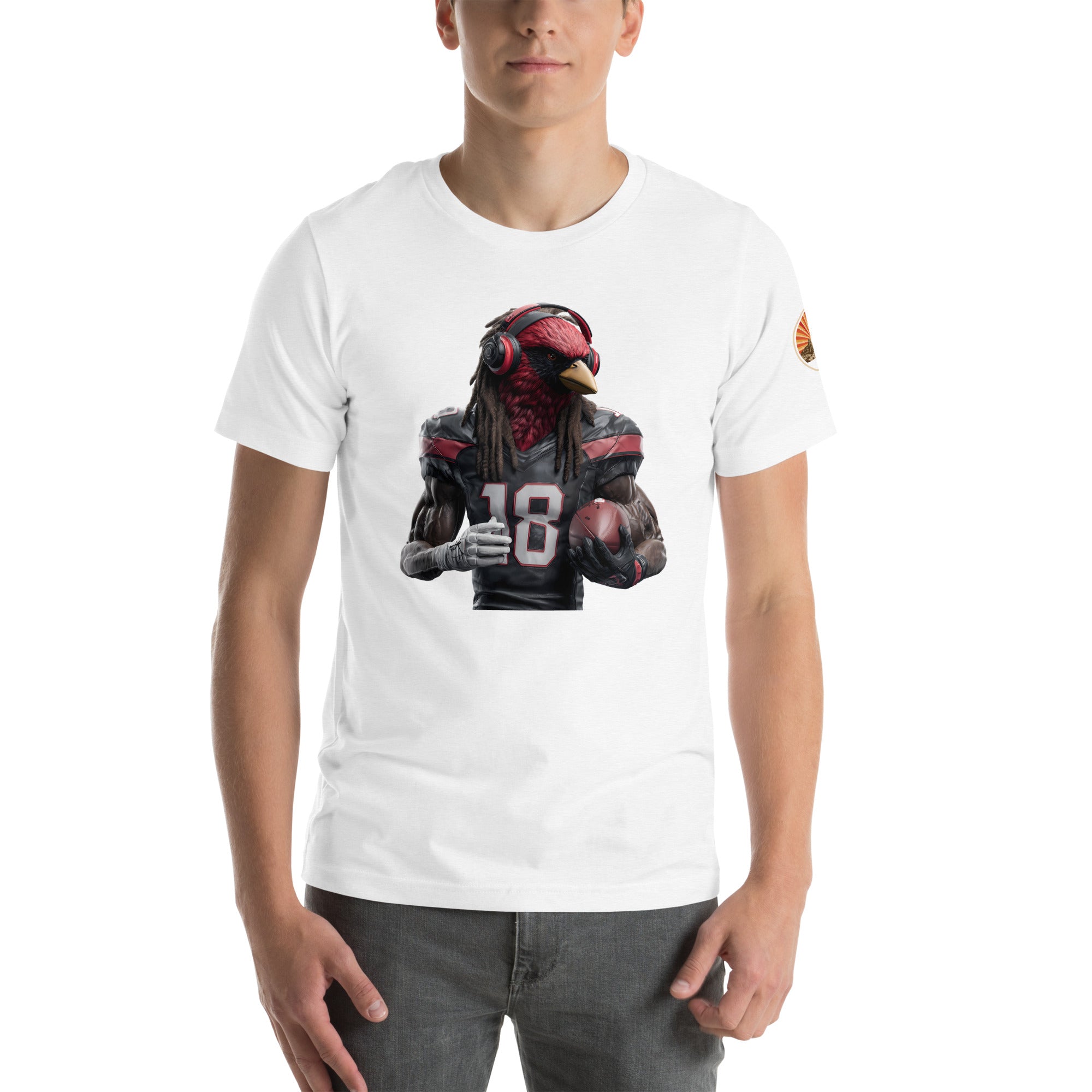 Cardinal 8 Men Unisex t-shirt Solid White Blend