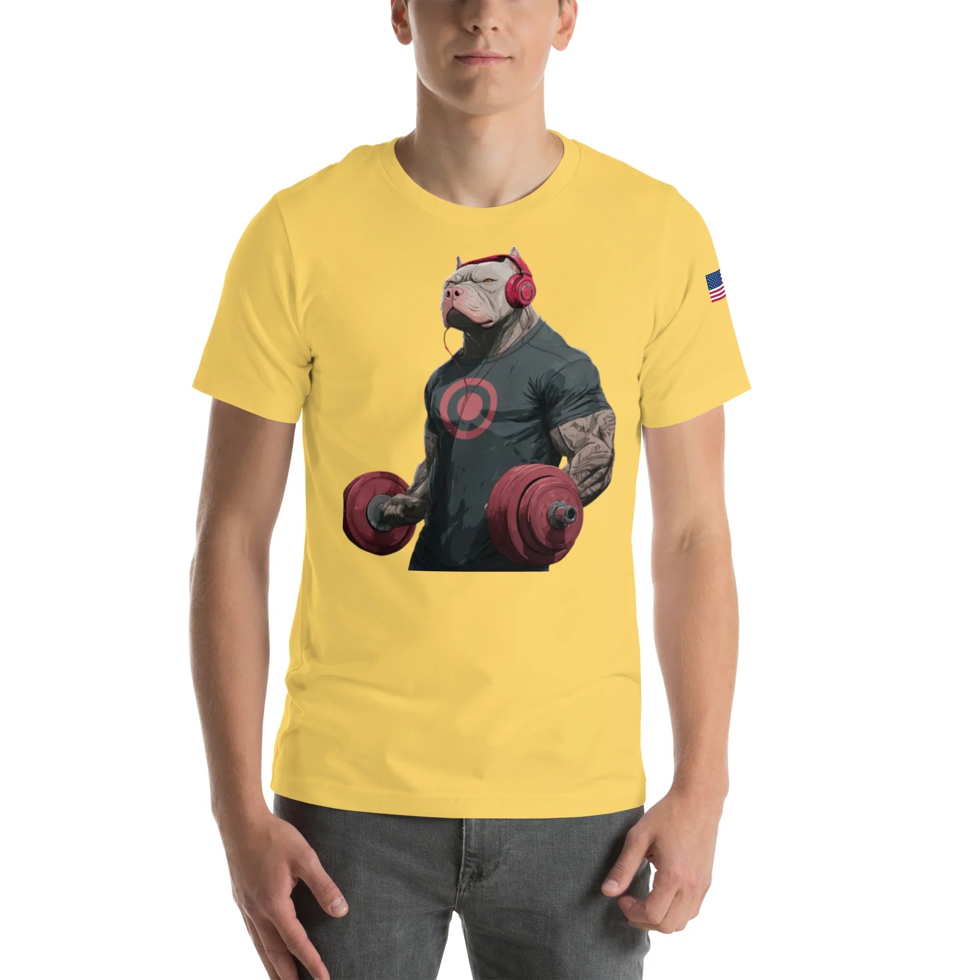 Pitbull Unisex t-shirt Yellow