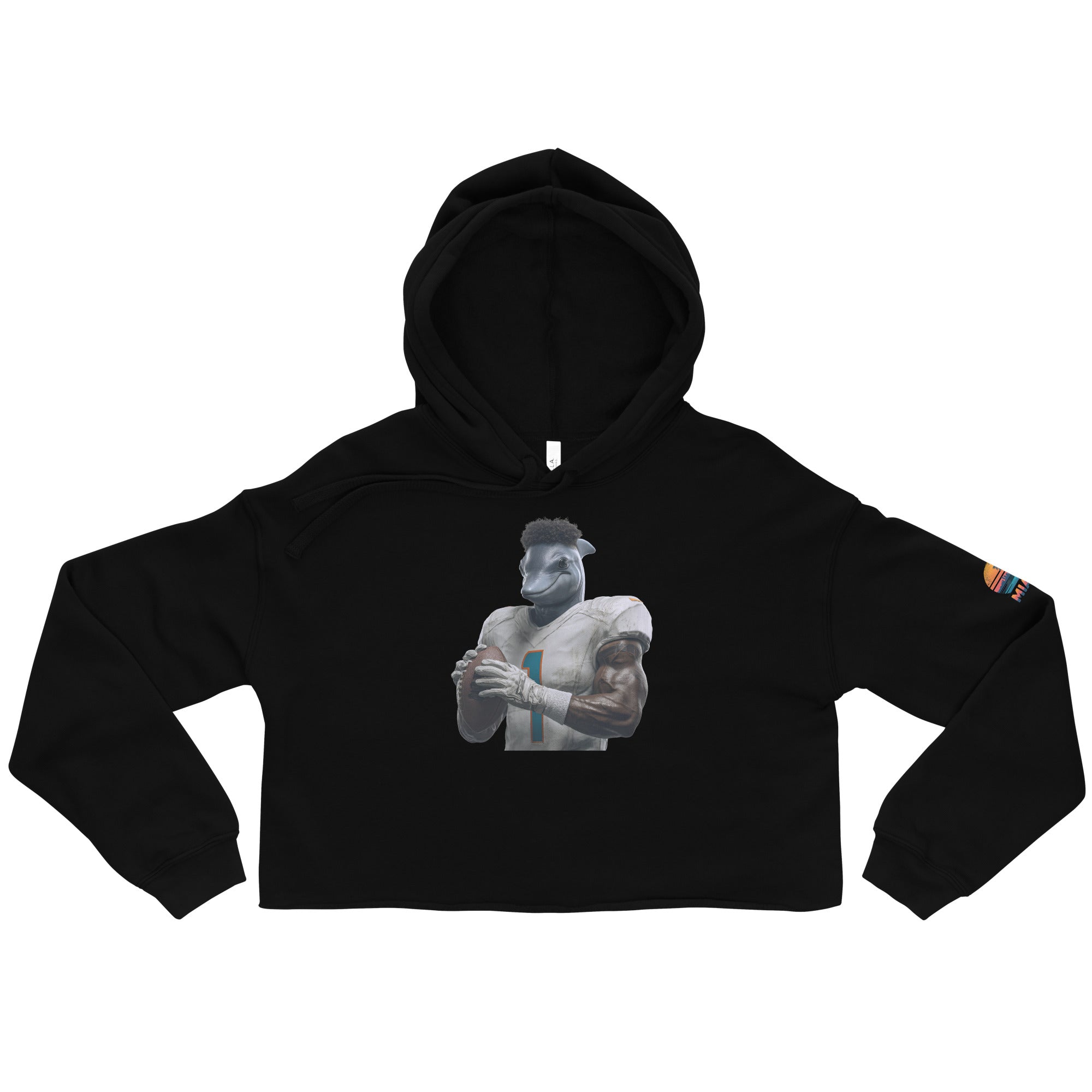 Dolphin 7 W Crop Hoodie Black