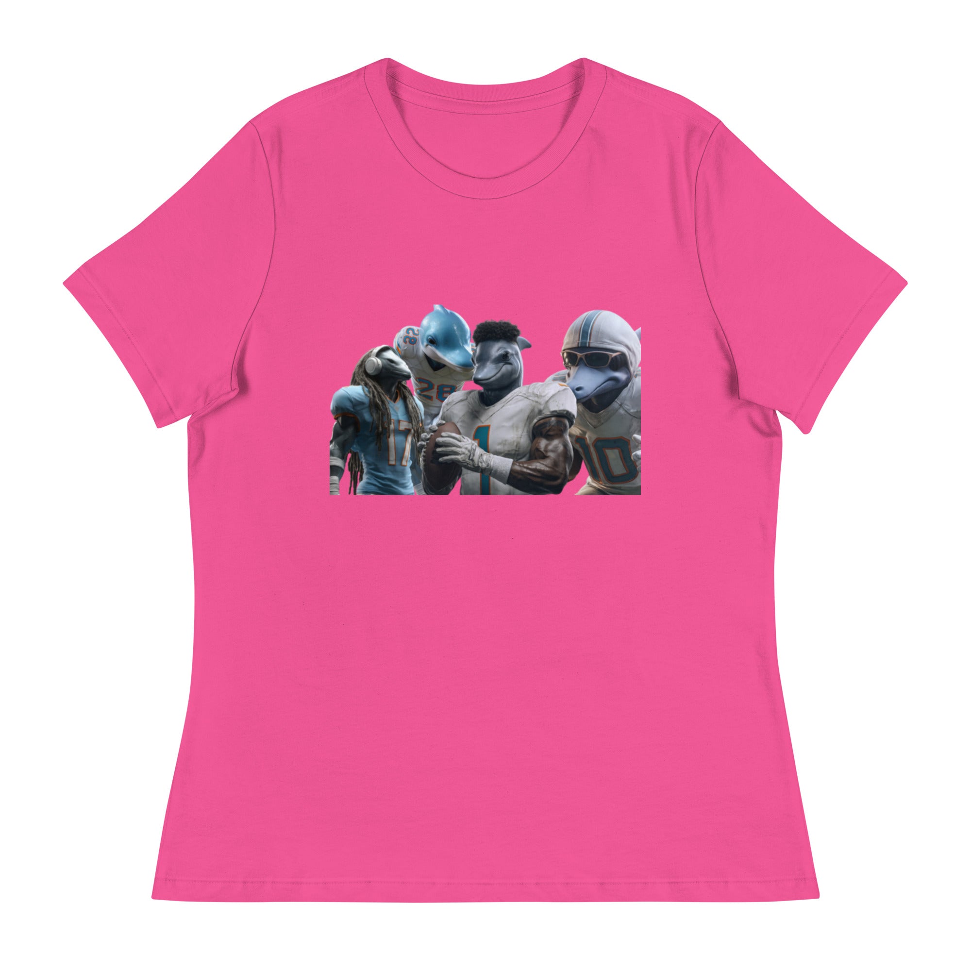 Dolphin 12 W Women's Relaxed T-Shirt Berry