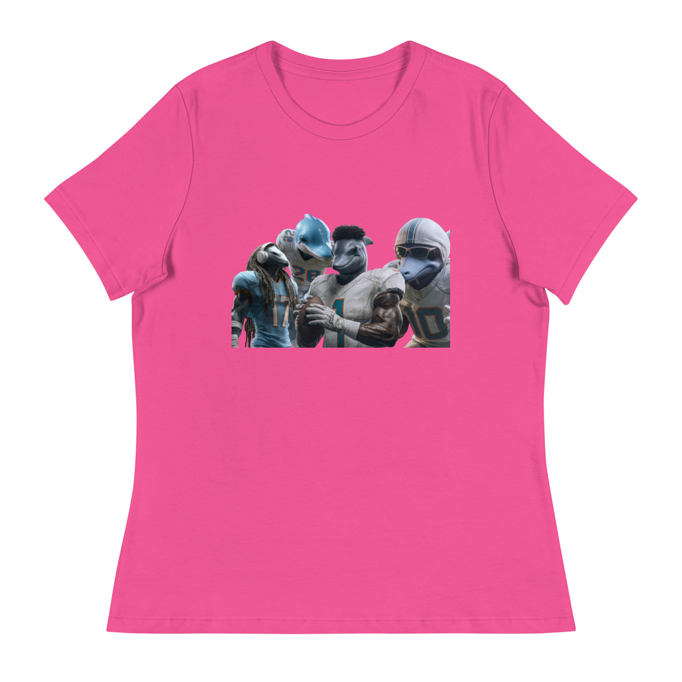 Dolphin 12 W Women's Relaxed T-Shirt Berry