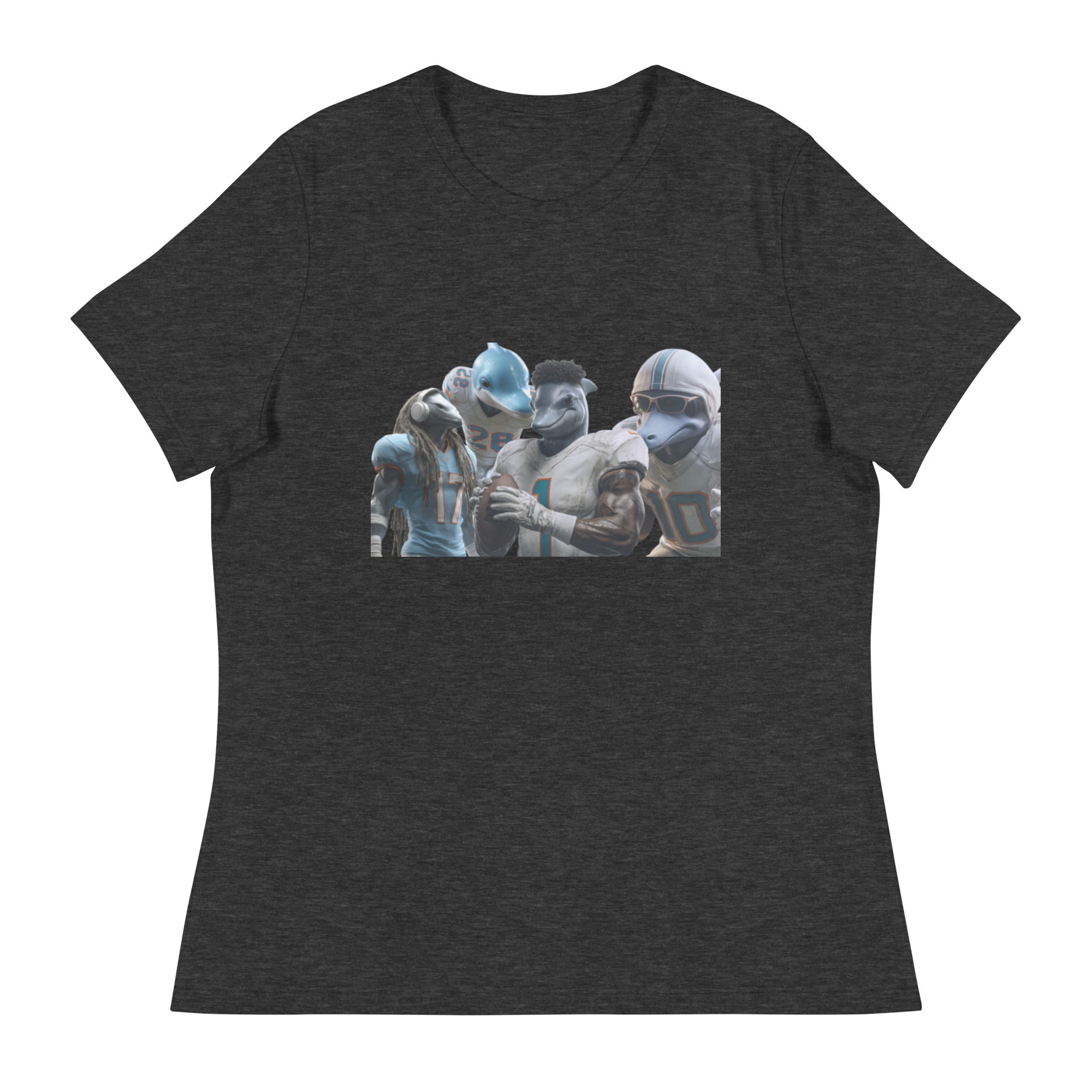 Dolphin 12 W Women's Relaxed T-Shirt Dark Grey Heather