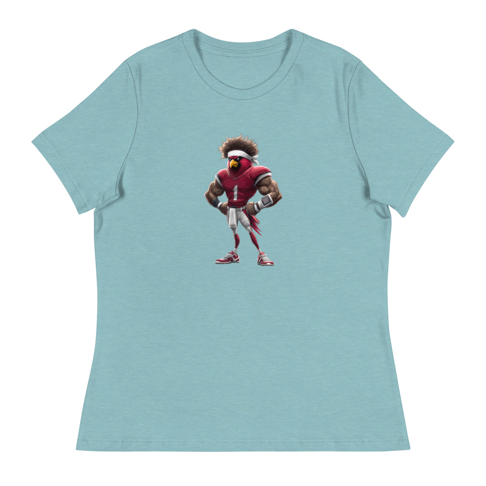 Cardinal 1 Women's Relaxed T-Shirt Heather Blue Lagoon