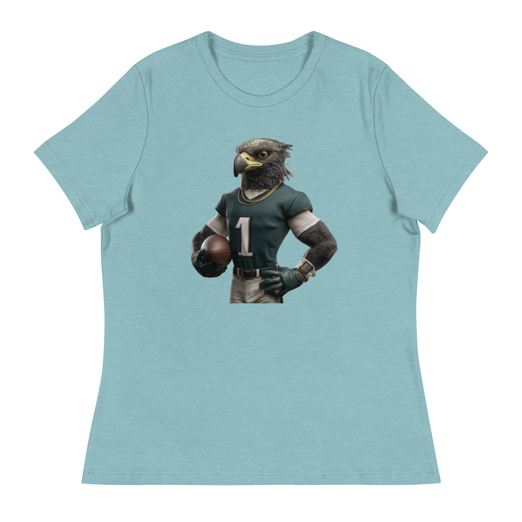 Eagle 4 Women's Relaxed T-Shirt Heather Blue Lagoon