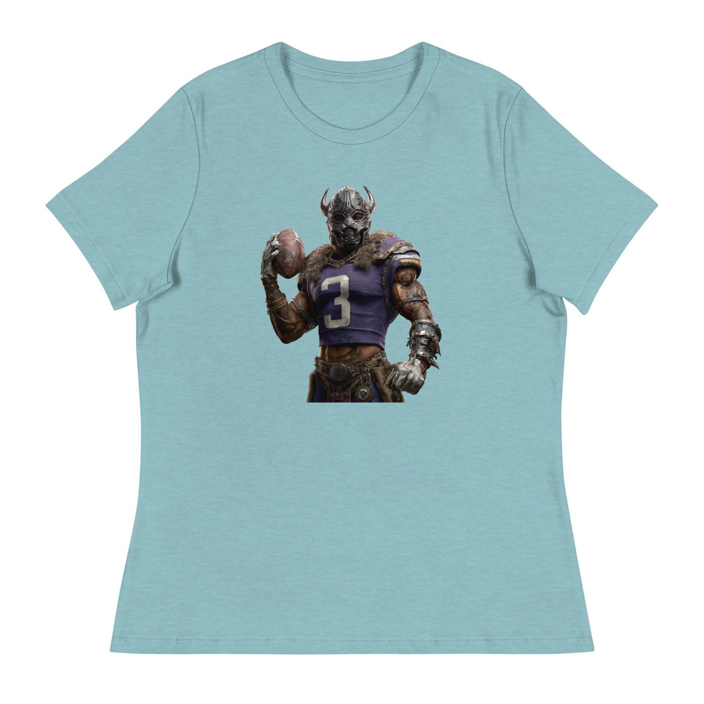 Viking 7 W Women's Relaxed T-Shirt Heather Blue Lagoon