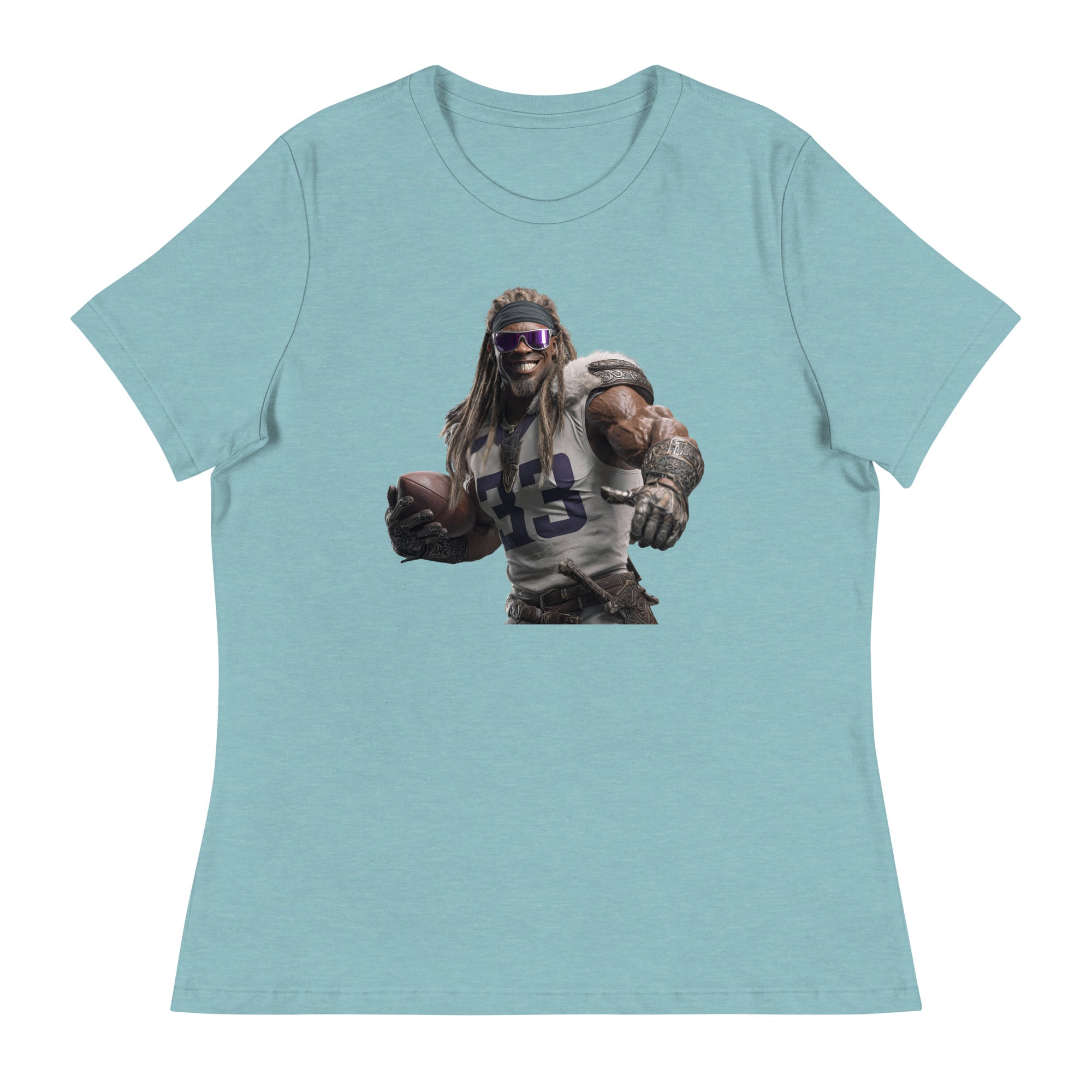 Viking 8 W Women's Relaxed T-Shirt Heather Blue Lagoon