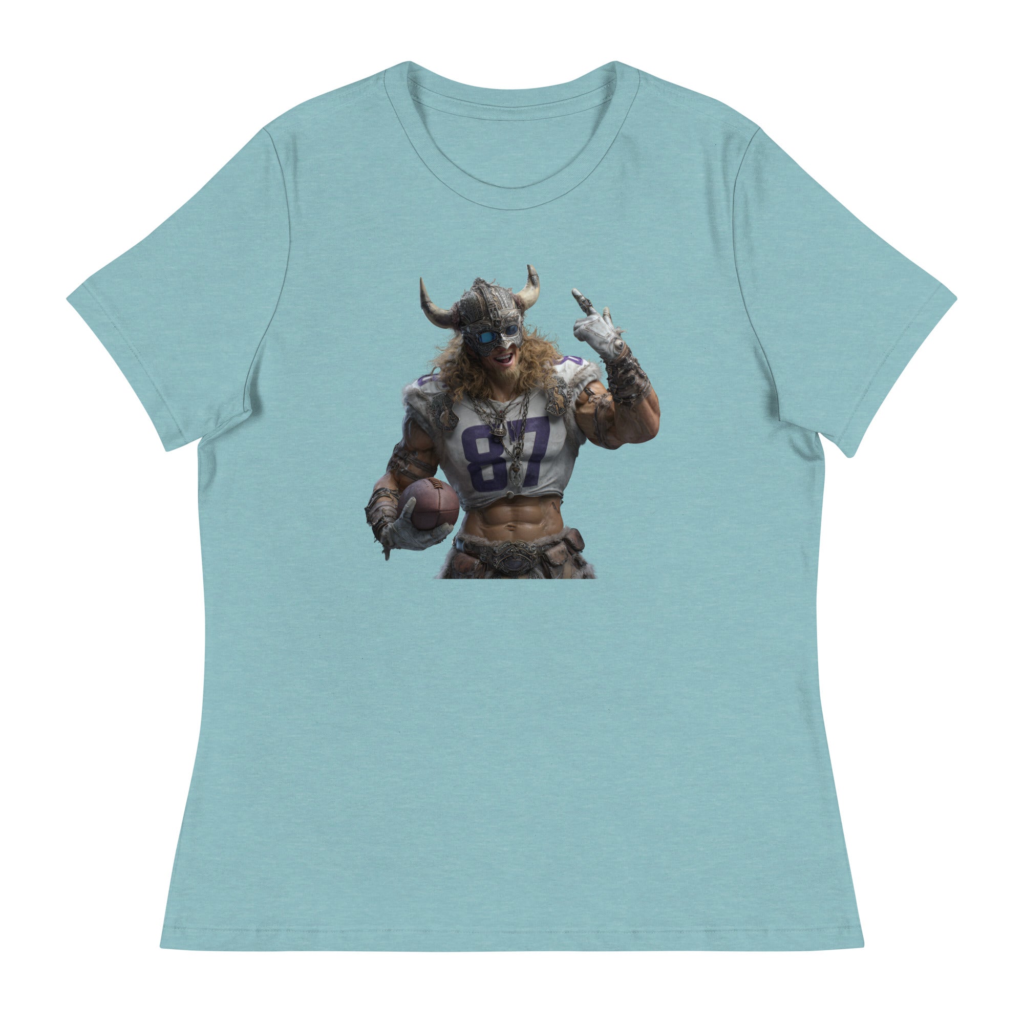 Viking 10 W Women's Relaxed T-Shirt Heather Blue Lagoon