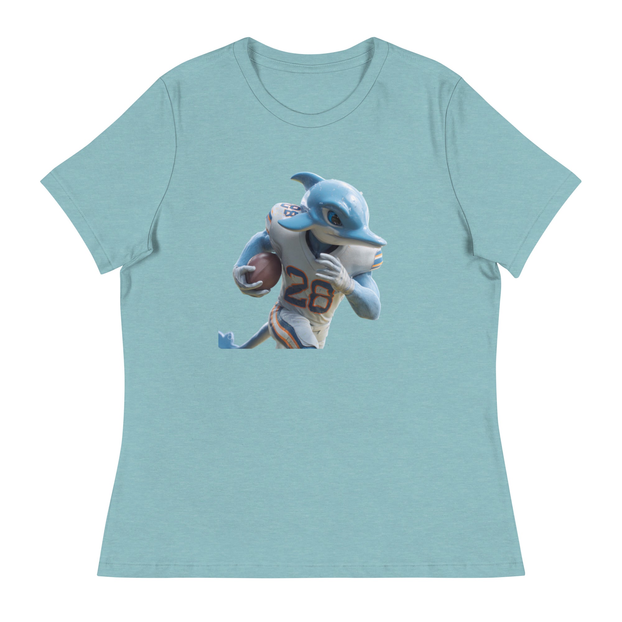 Dolphin 1 W Women's Relaxed T-Shirt Heather Blue Lagoon