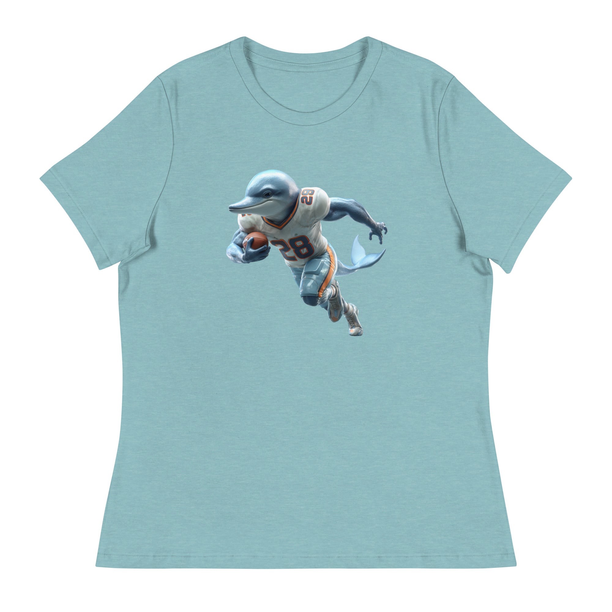 Dolphin 2 W Women's Relaxed T-Shirt Heather Blue Lagoon