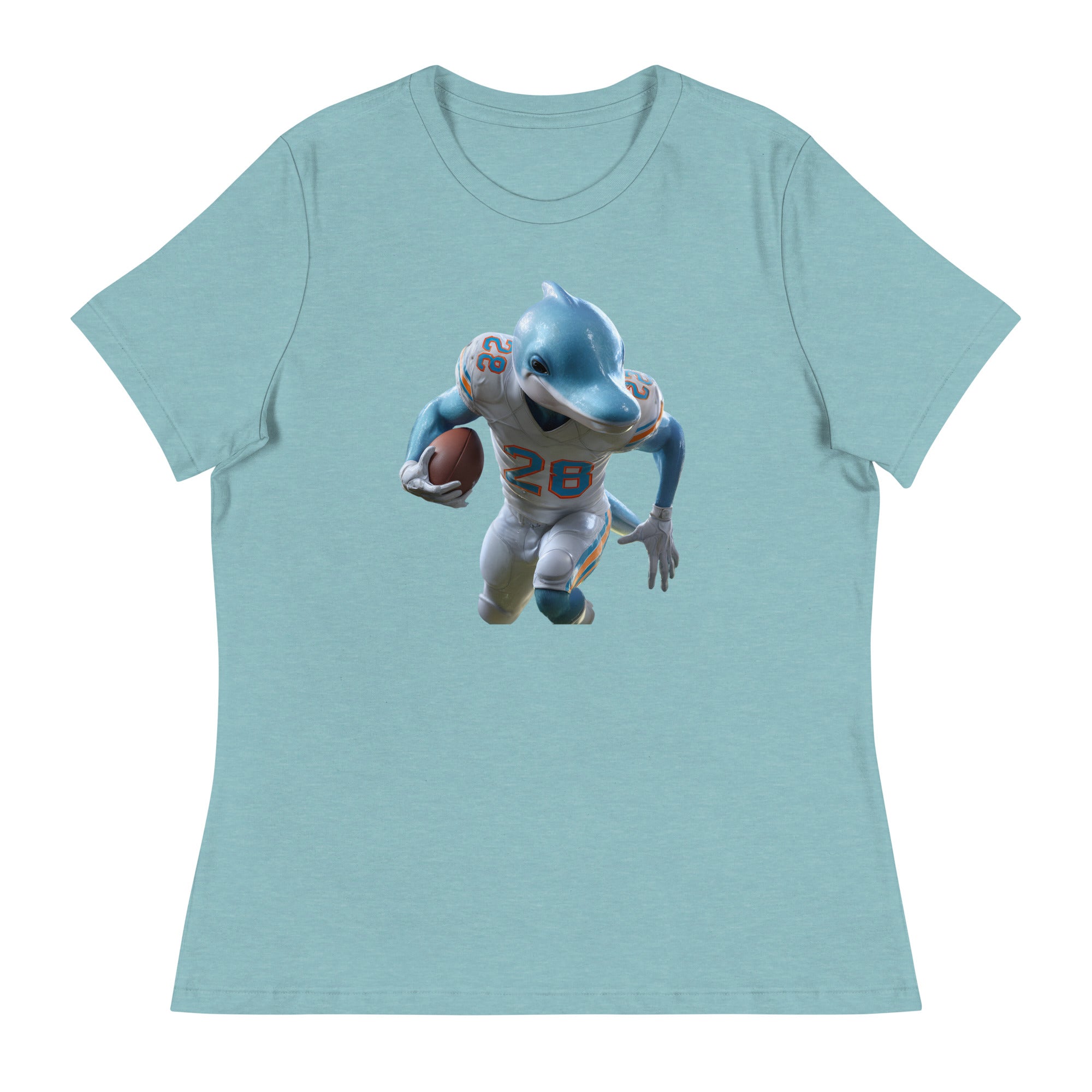 Dolphin 3 W Women's Relaxed T-Shirt Heather Blue Lagoon