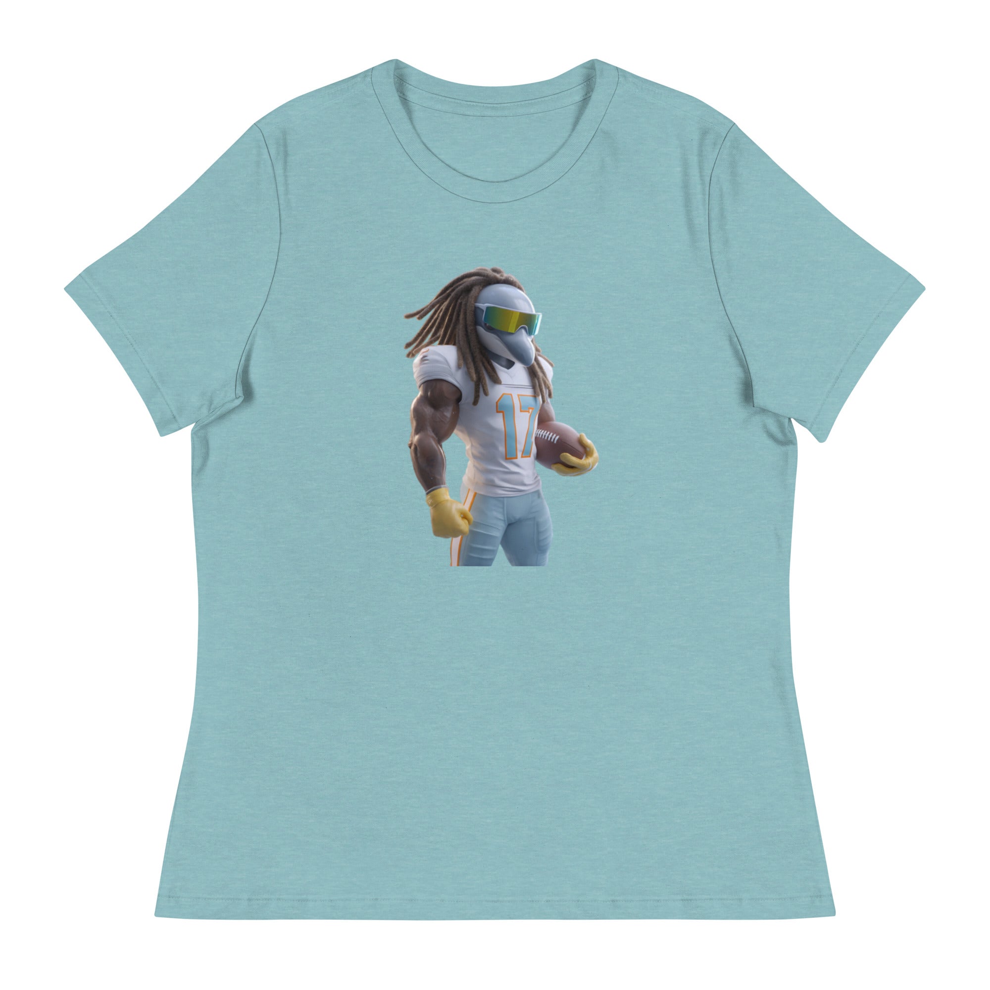 Dolphin 11 W Women's Relaxed T-Shirt Heather Blue Lagoon