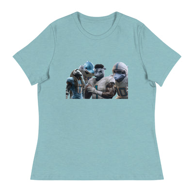 Dolphin 12 W Women's Relaxed T-Shirt Heather Blue Lagoon