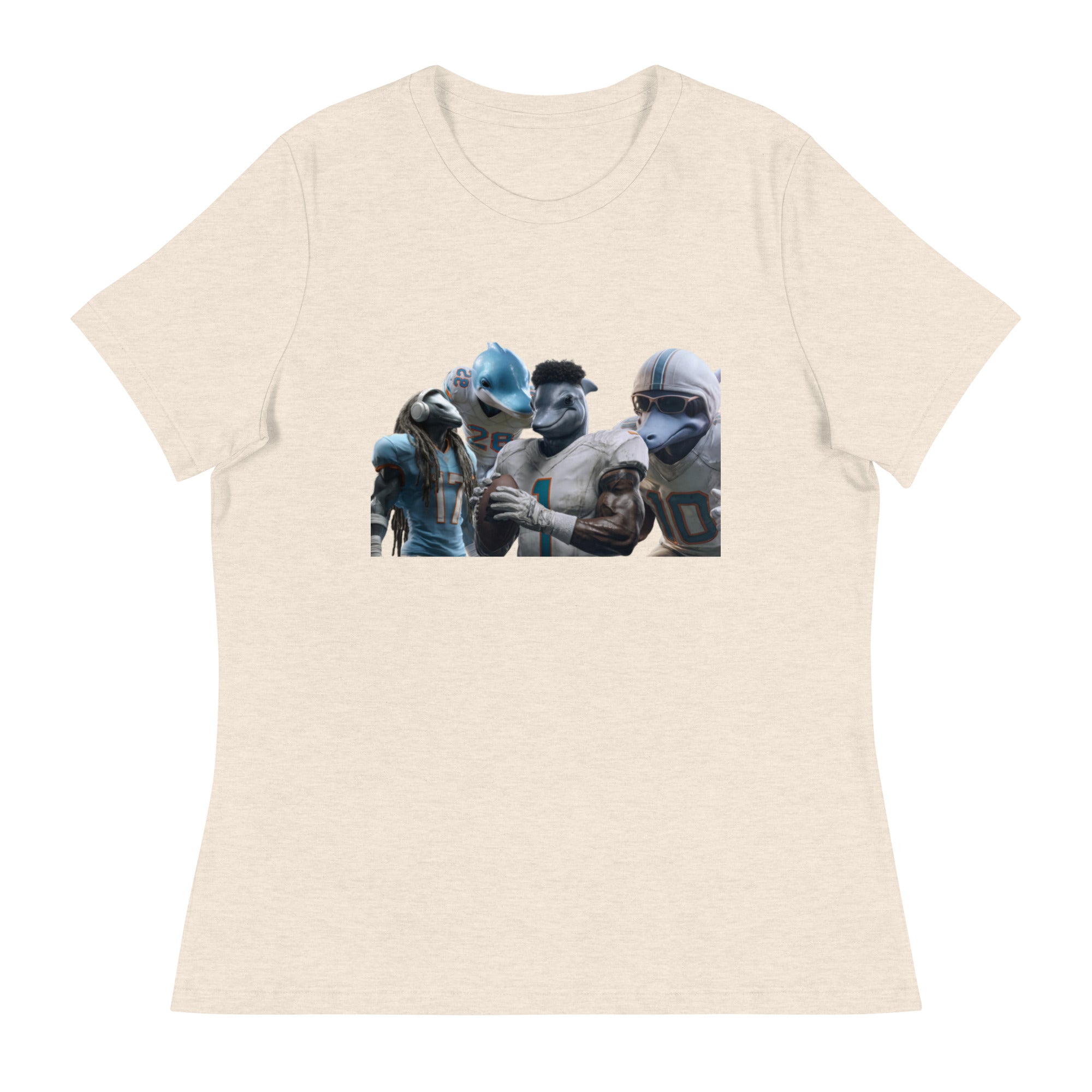 Dolphin 12 W Women's Relaxed T-Shirt Heather Prism Natural