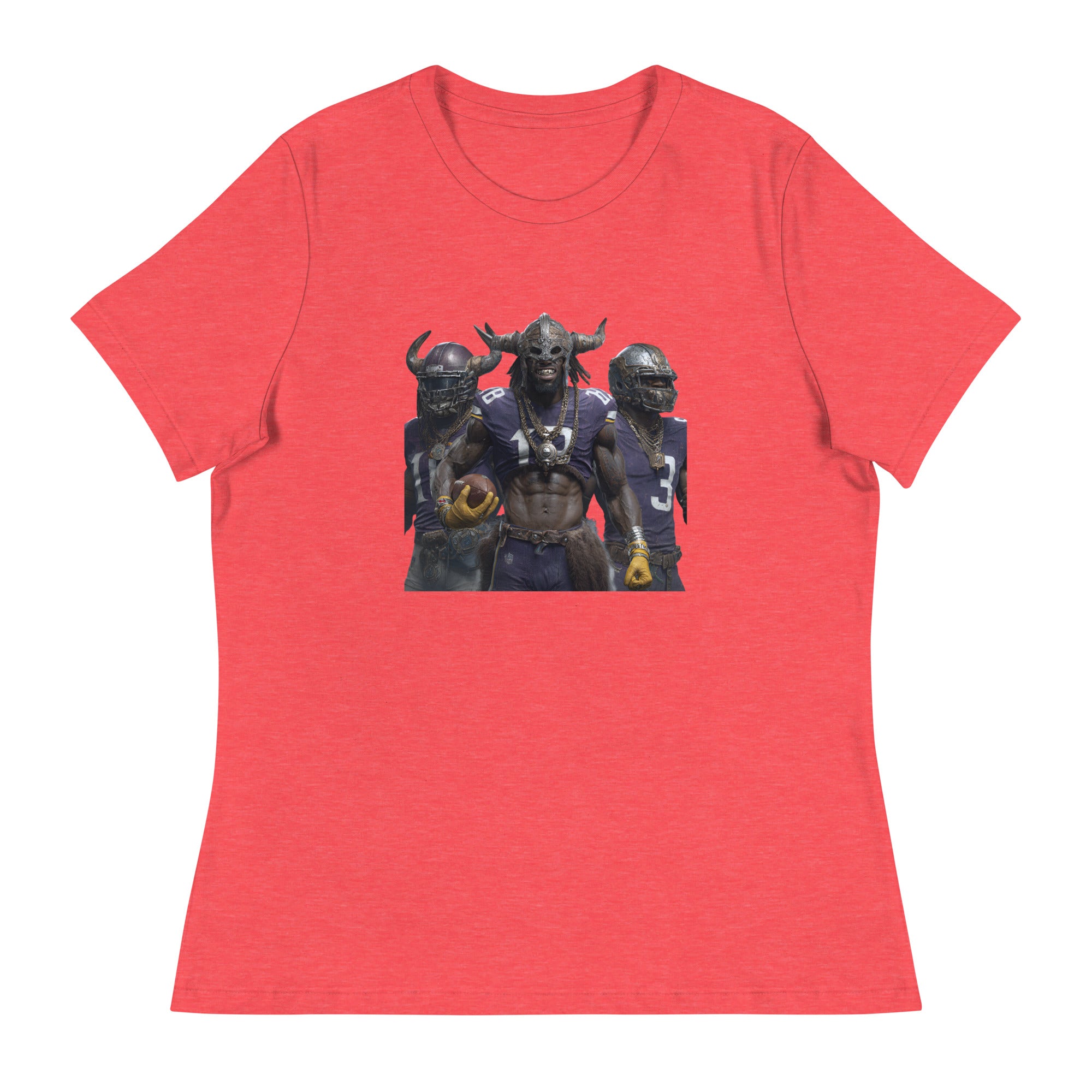 Viking 5 W Women's Relaxed T-Shirt Heather Red