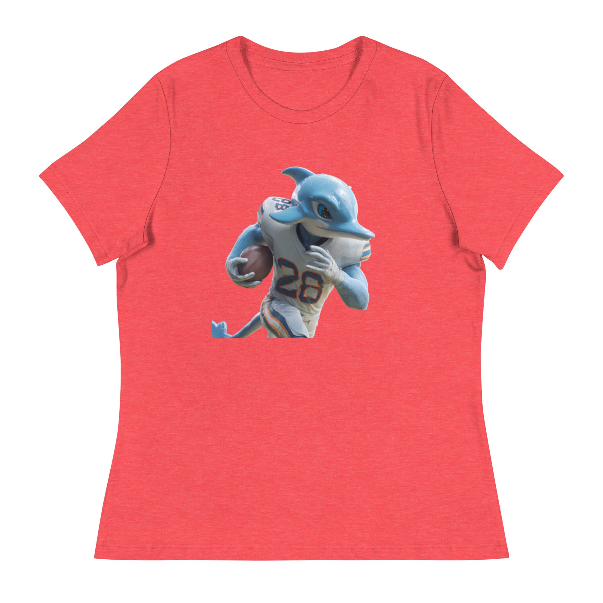 Dolphin 1 W Women's Relaxed T-Shirt Heather Red
