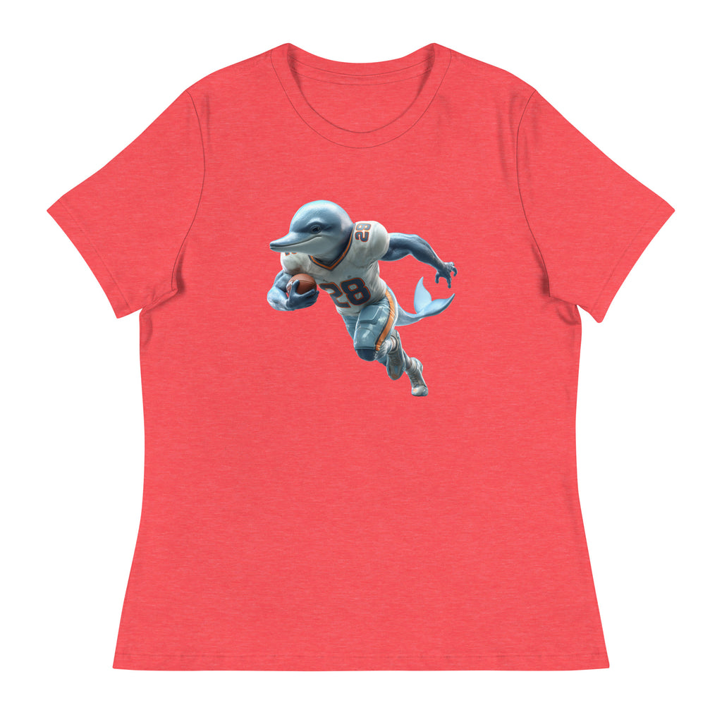 Dolphin 2 W Women's Relaxed T-Shirt Heather Red