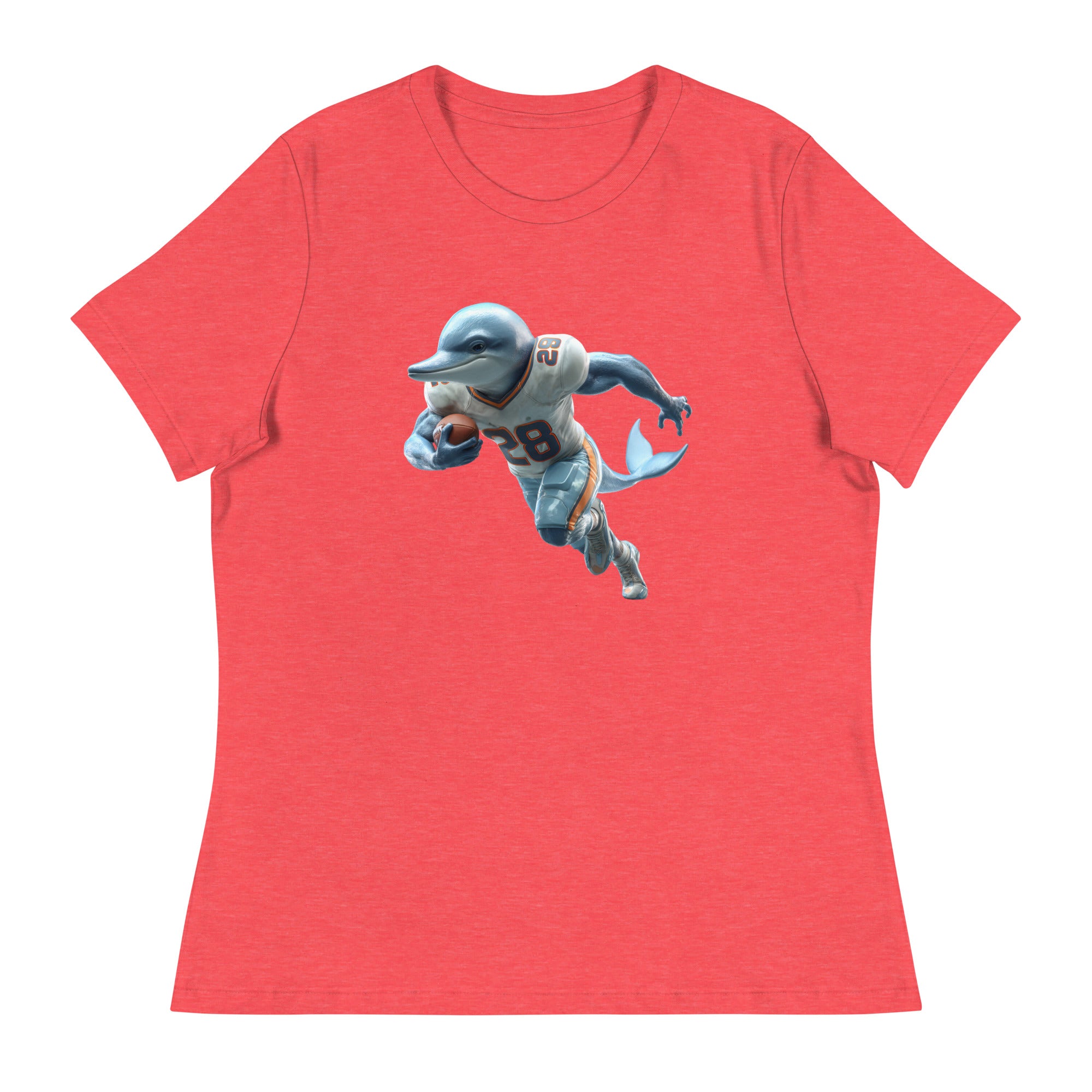Dolphin 2 W Women's Relaxed T-Shirt Heather Red