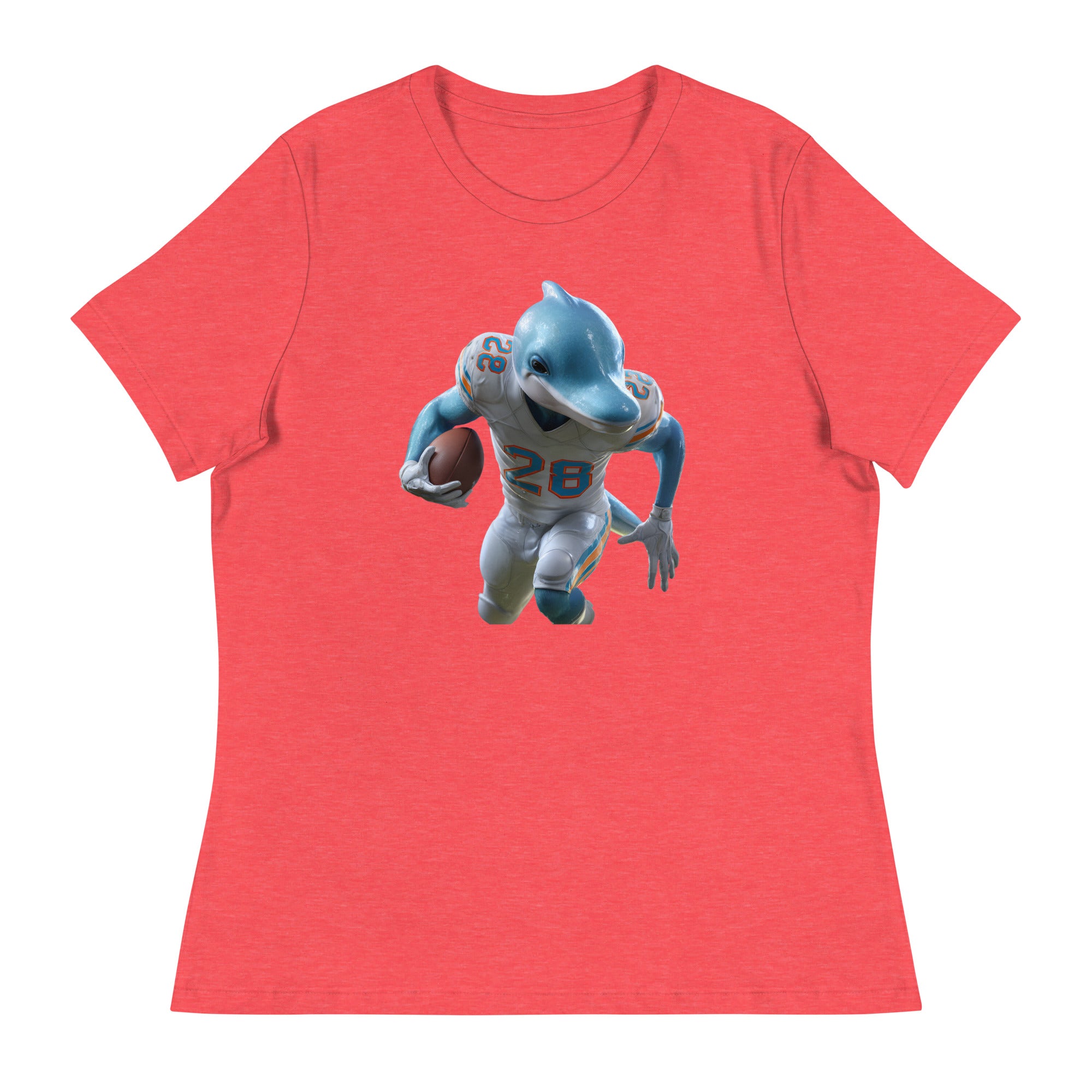 Dolphin 3 W Women's Relaxed T-Shirt Heather Red