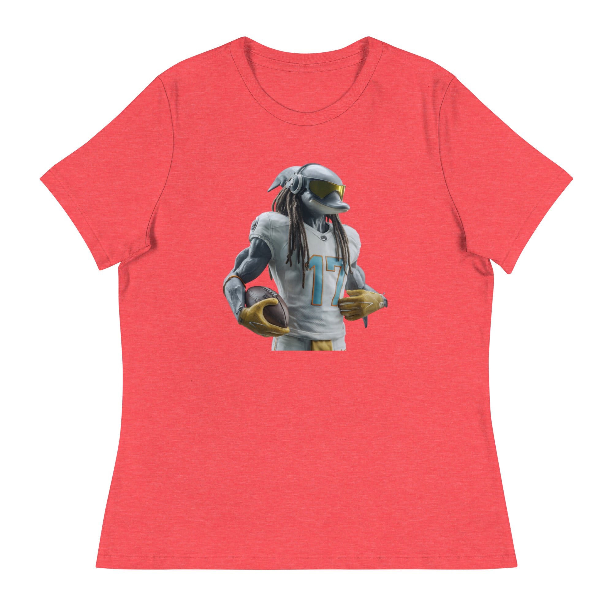 Dolphin 4 W Women's Relaxed T-Shirt Heather Red