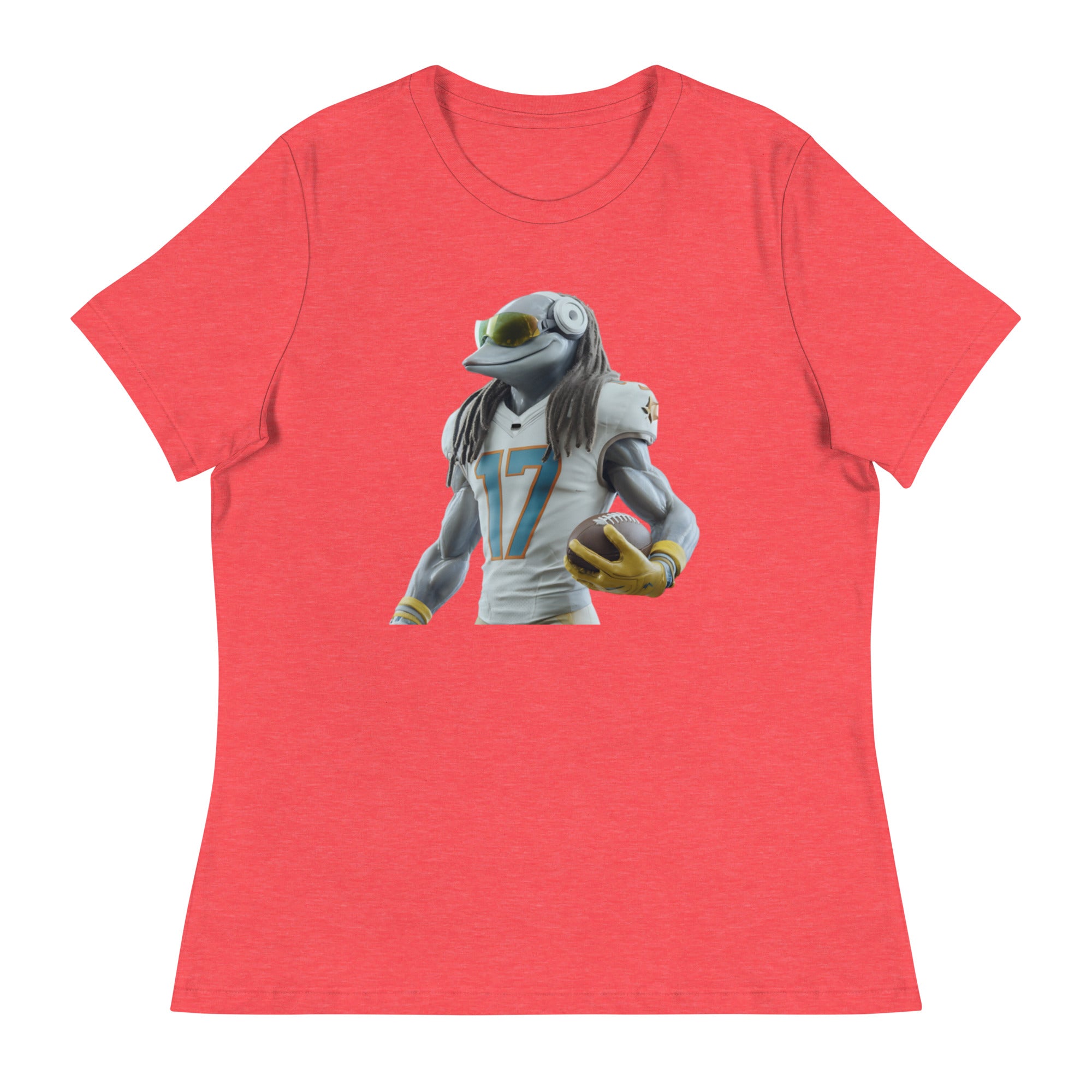 Dolphin 5 W Women's Relaxed T-Shirt Heather Red
