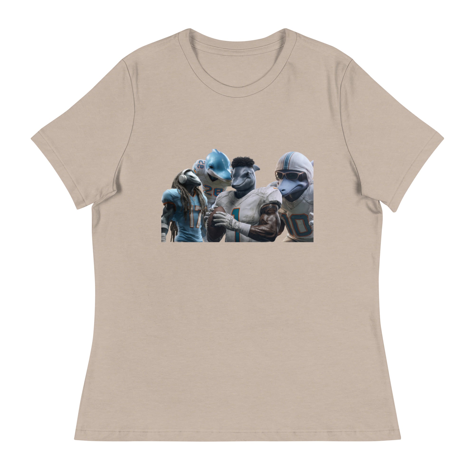 Dolphin 12 W Women's Relaxed T-Shirt Heather Stone