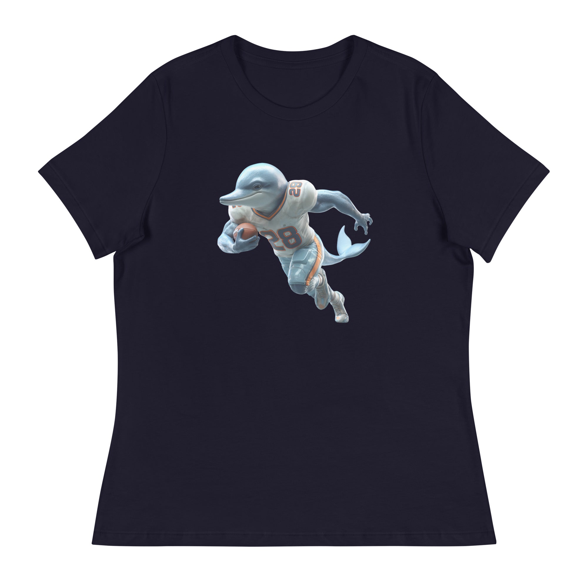 Dolphin 2 W Women's Relaxed T-Shirt Navy