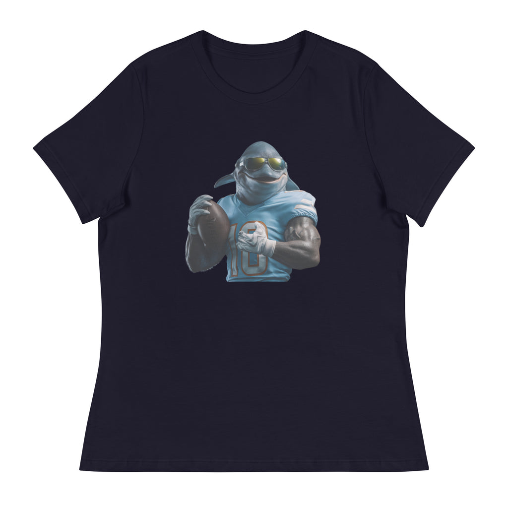Dolphin 10 W Women's Relaxed T-Shirt Navy
