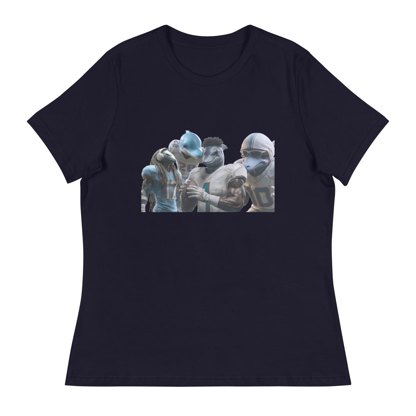 Dolphin 12 W Women's Relaxed T-Shirt Navy