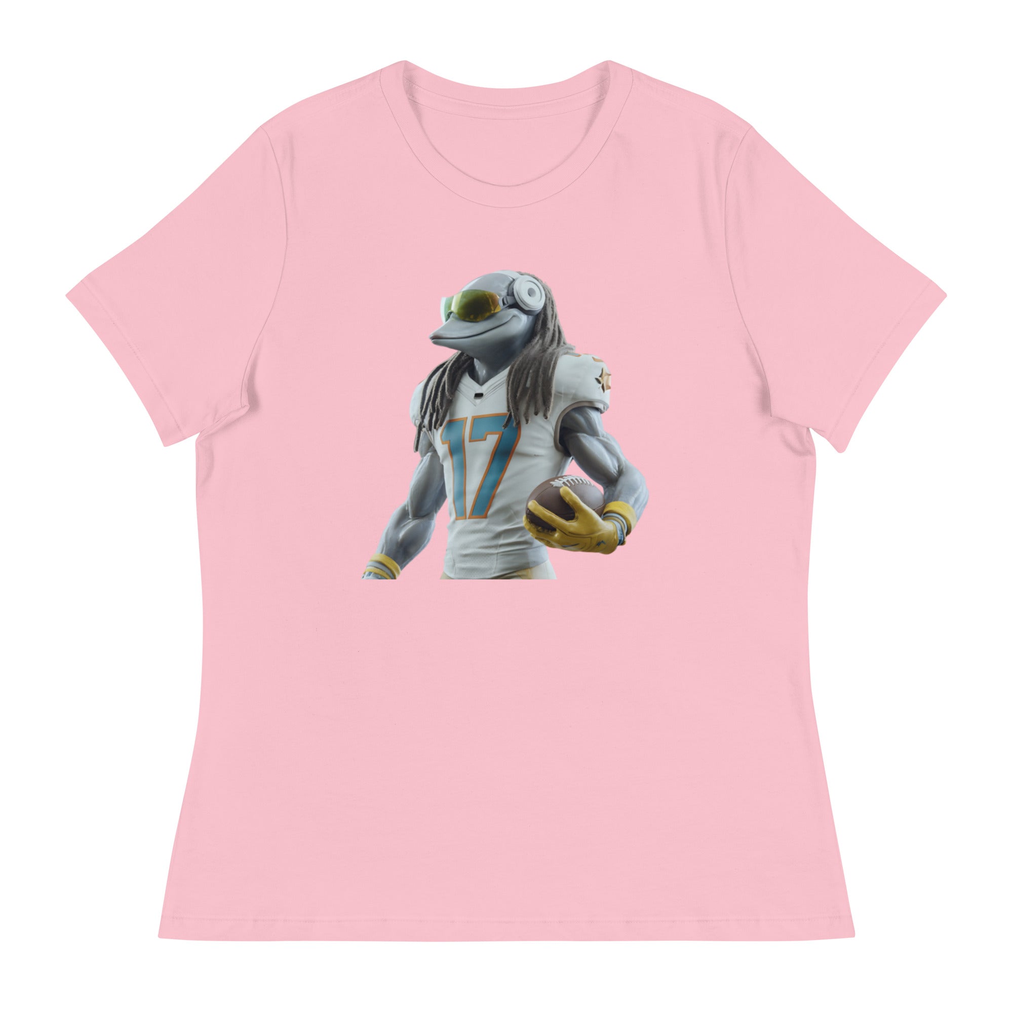 Dolphin 5 W Women's Relaxed T-Shirt Pink