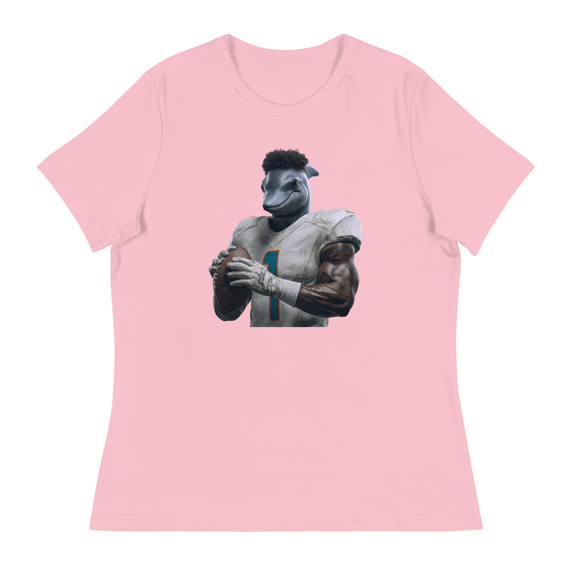 Dolphin 7 W Women's Relaxed T-Shirt Pink