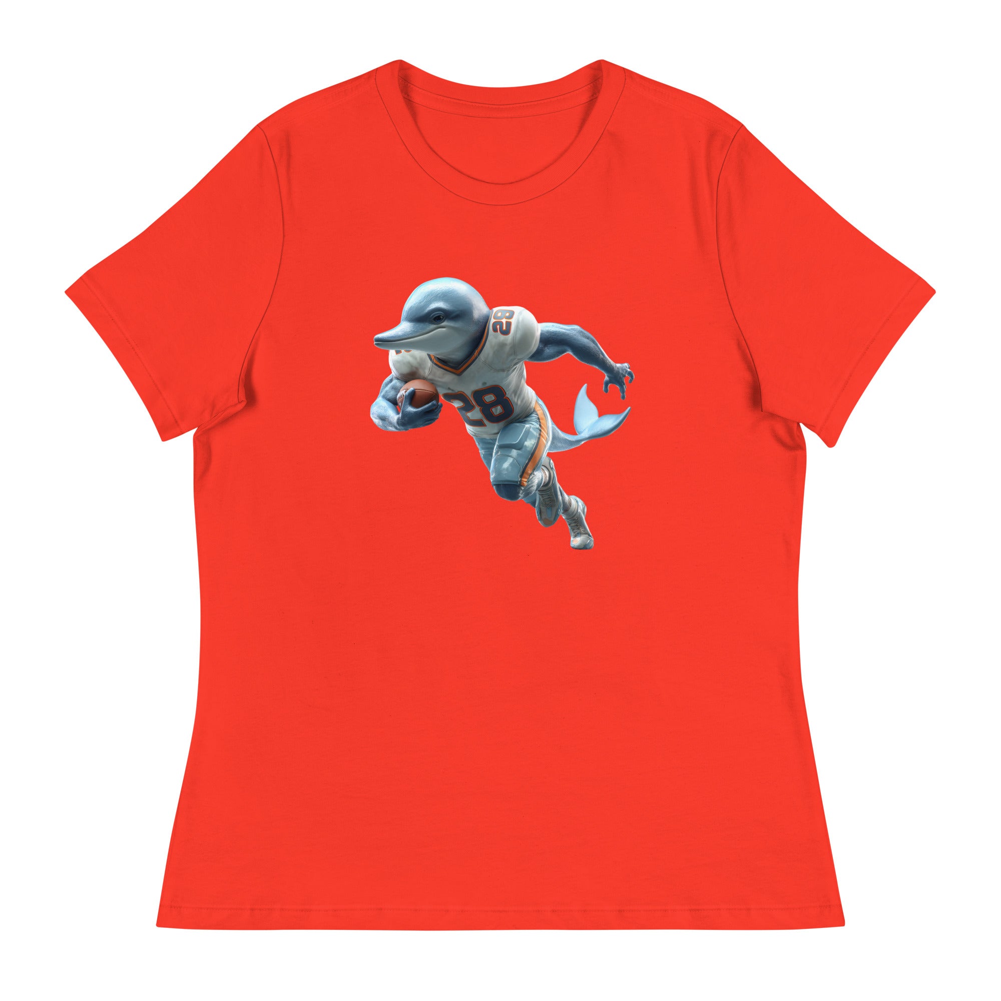 Dolphin 2 W Women's Relaxed T-Shirt Poppy
