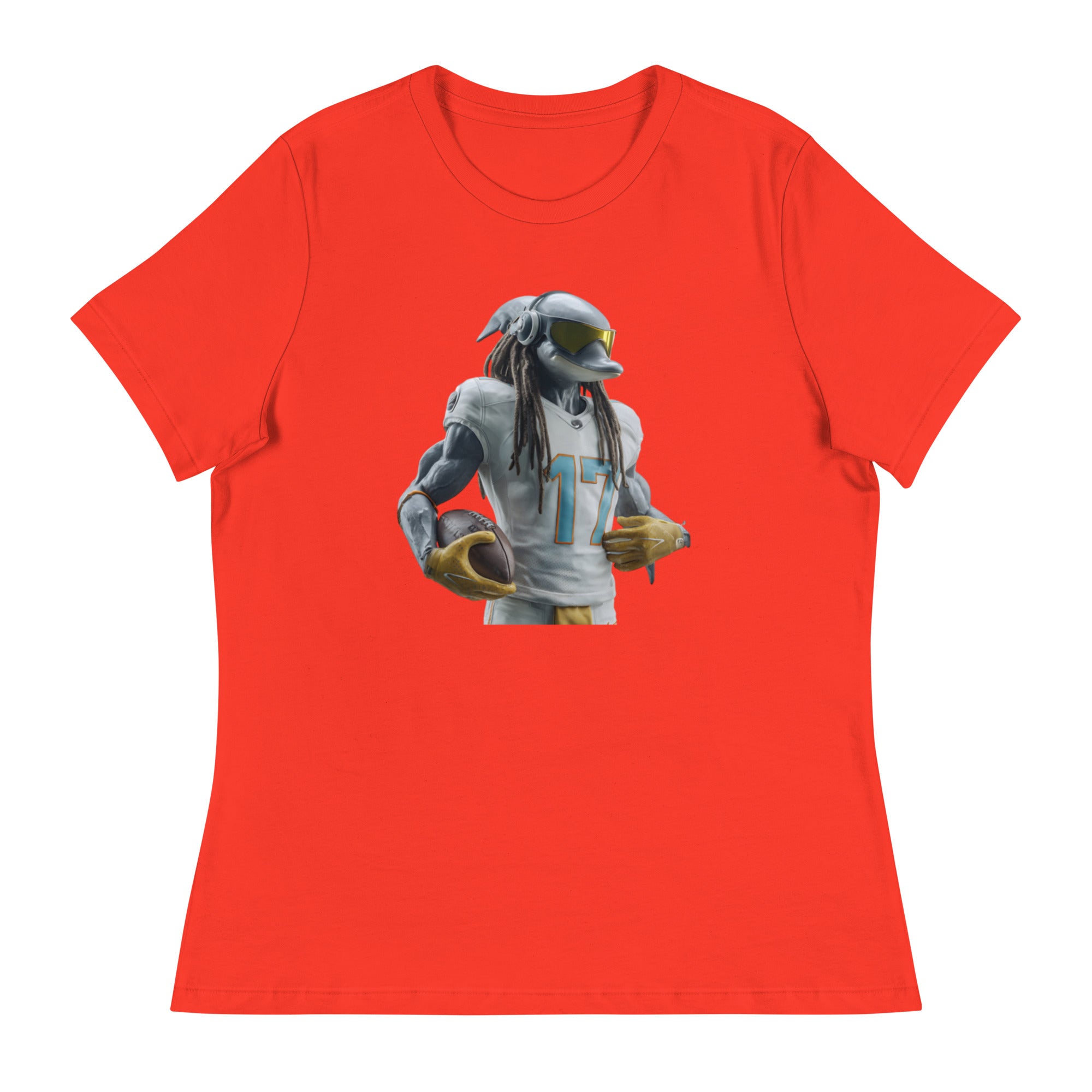 Dolphin 4 W Women's Relaxed T-Shirt Poppy