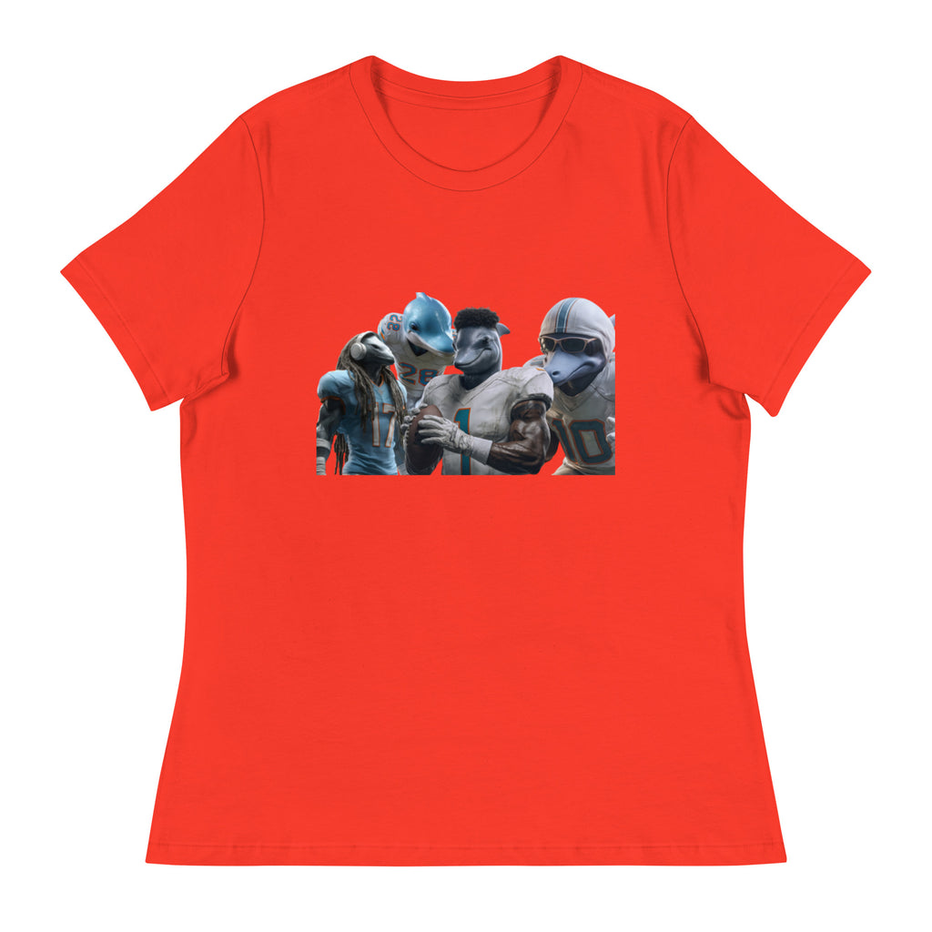 Dolphin 12 W Women's Relaxed T-Shirt Poppy