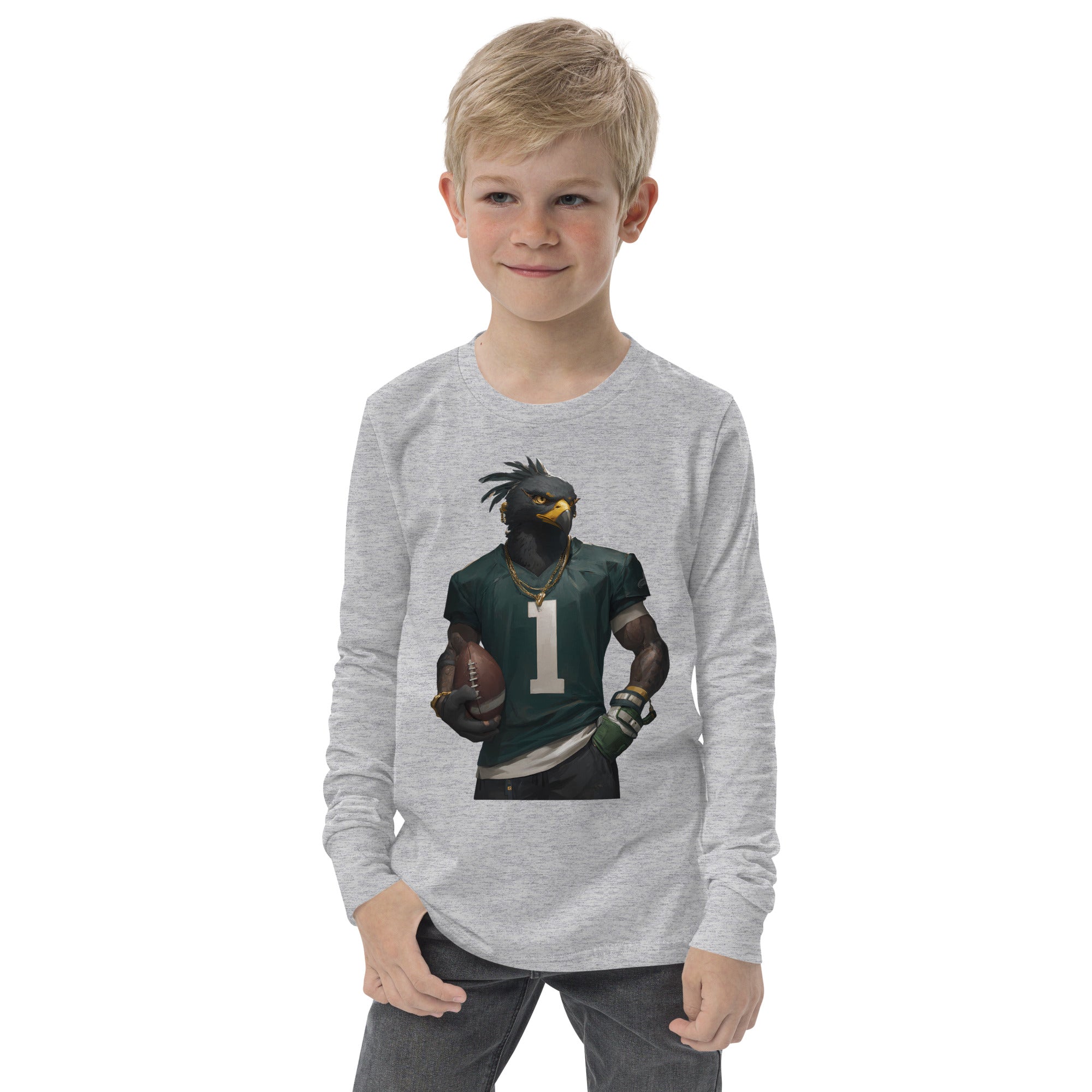 Eagle 6 K Youth long sleeve tee Athletic Heather