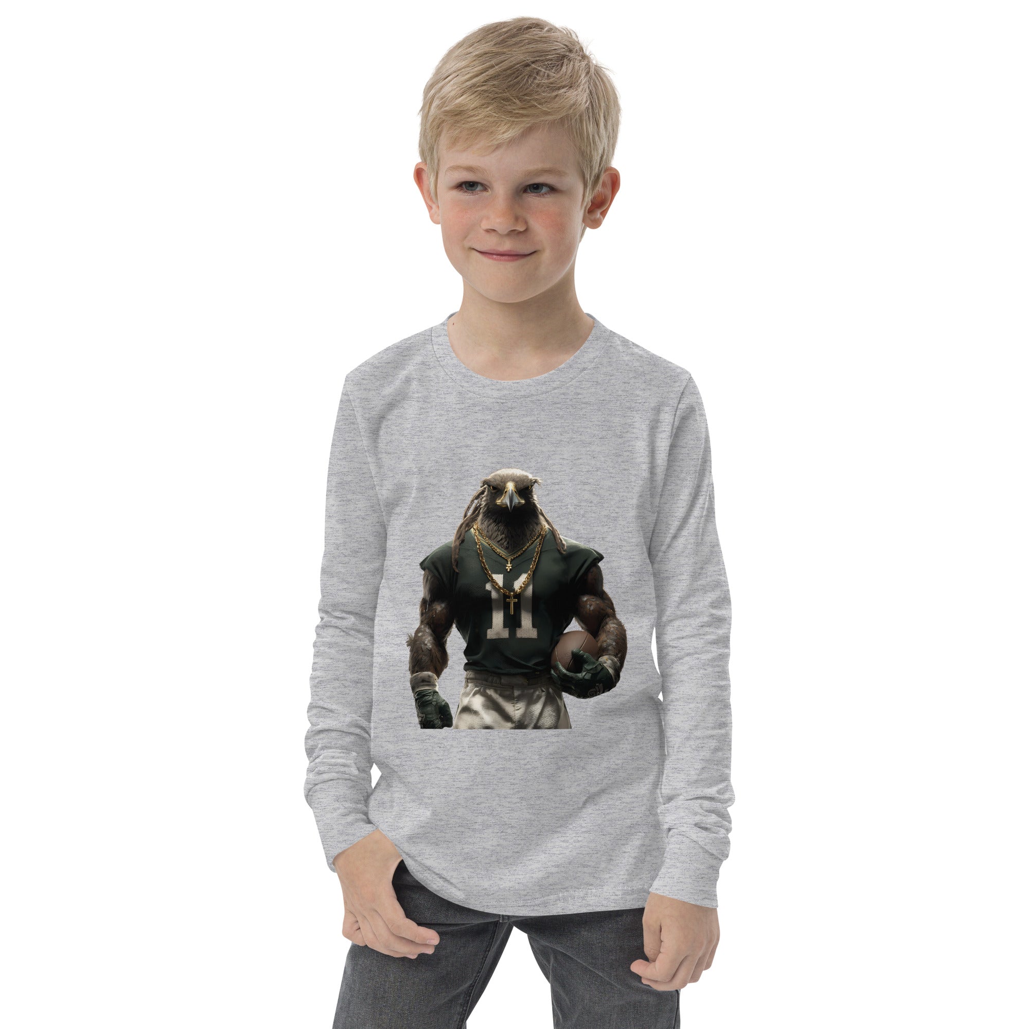 Eagle 9 K Youth long sleeve tee Athletic Heather