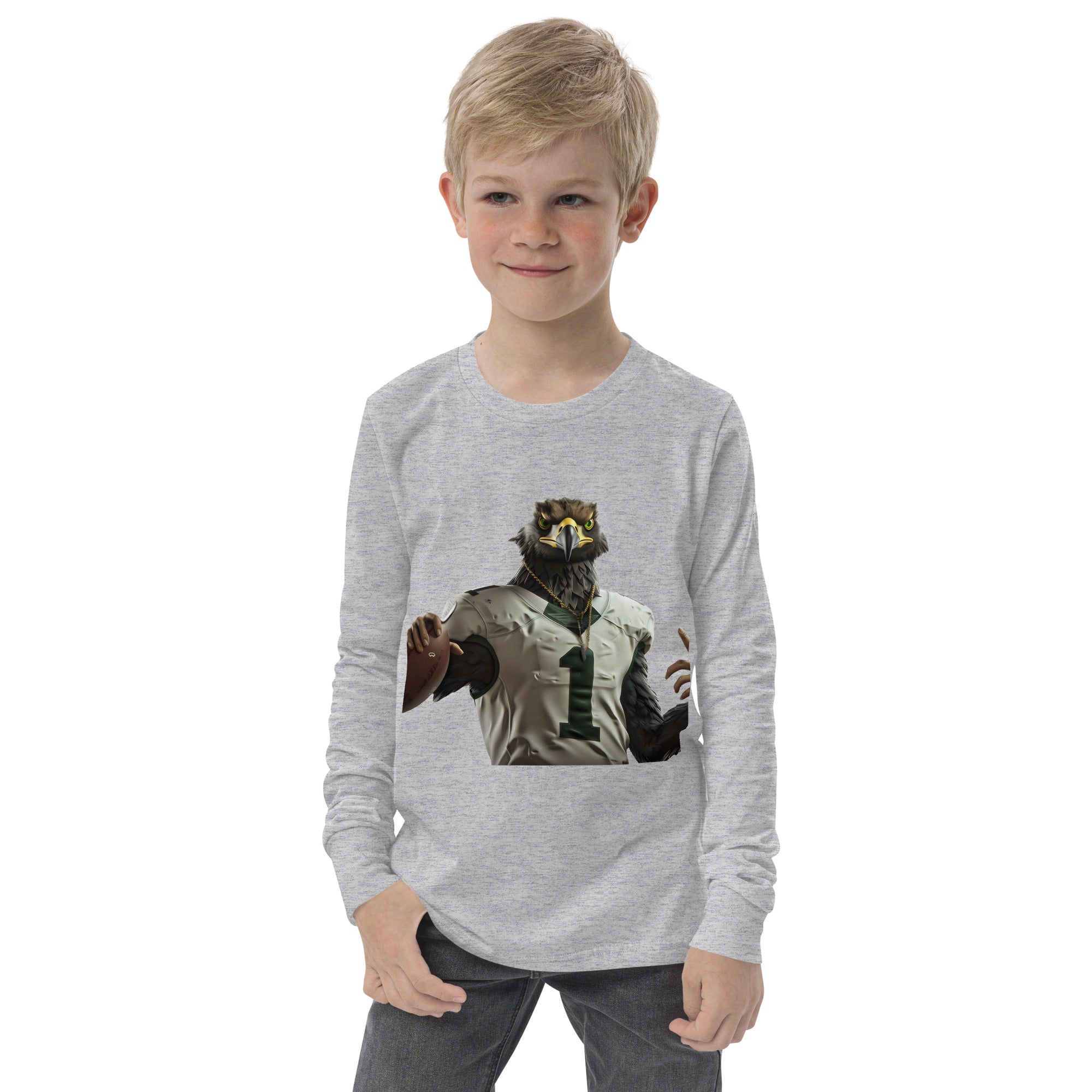 Youth long sleeve tee Athletic Heather